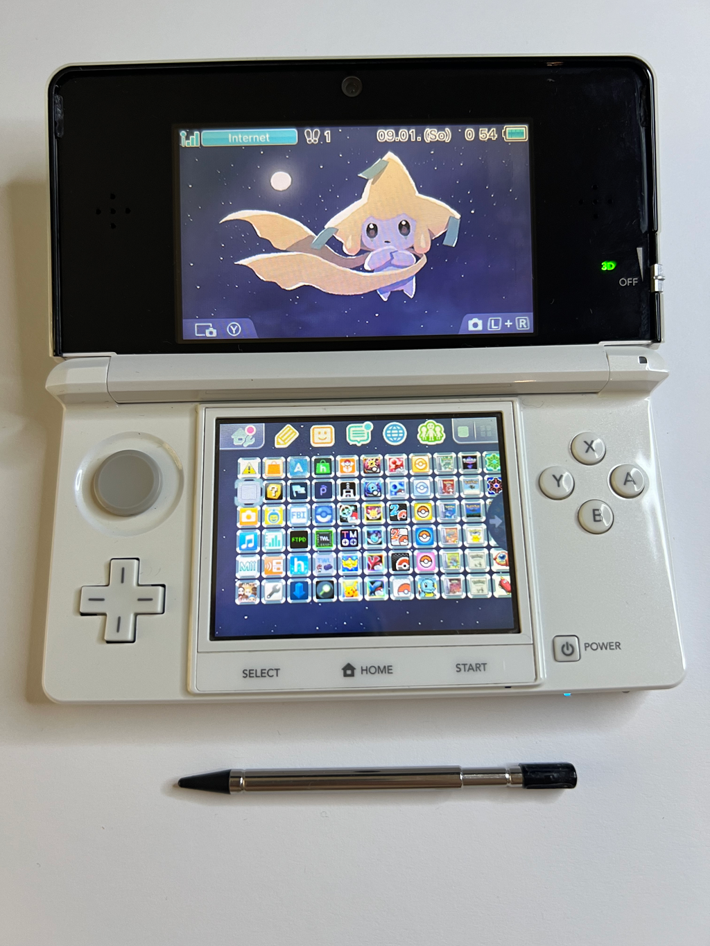 Nintendo 3DS Konsole weiß mit OVP, 128GB, Pokemon Bank, Poke Mover & vielen Extras