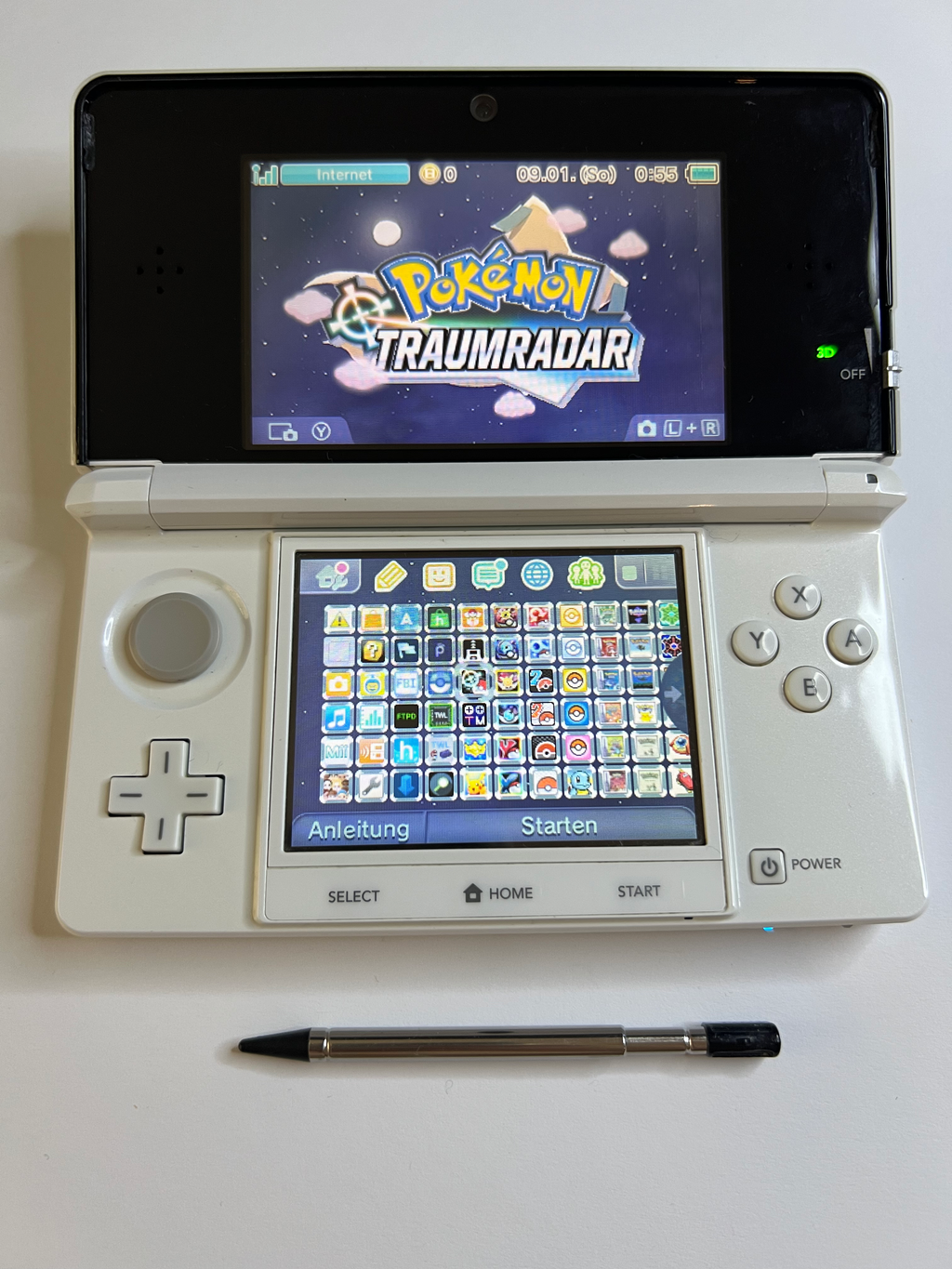 Nintendo 3DS Konsole weiß mit OVP, 128GB, Pokemon Bank, Poke Mover & vielen Extras