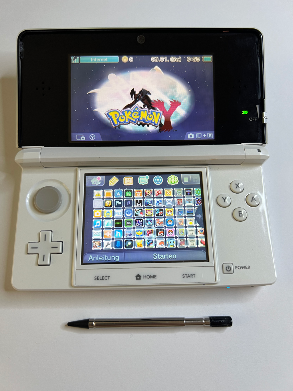 Nintendo 3DS Konsole weiß mit OVP, 128GB, Pokemon Bank, Poke Mover & vielen Extras