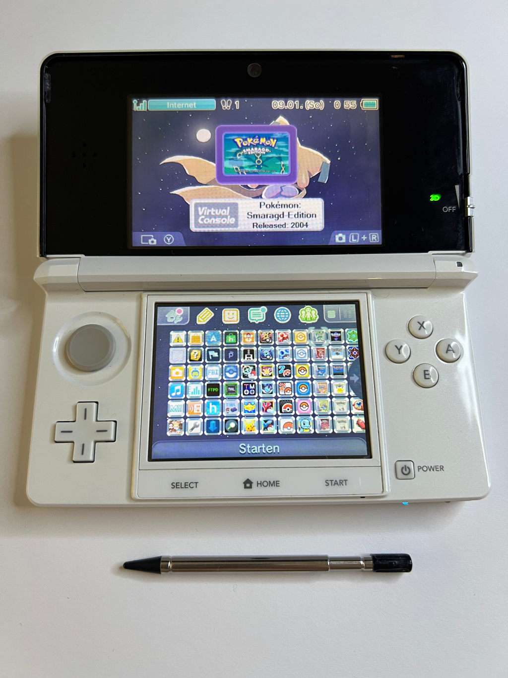 Nintendo 3DS Konsole weiß mit OVP, 128GB, Pokemon Bank, Poke Mover & vielen Extras
