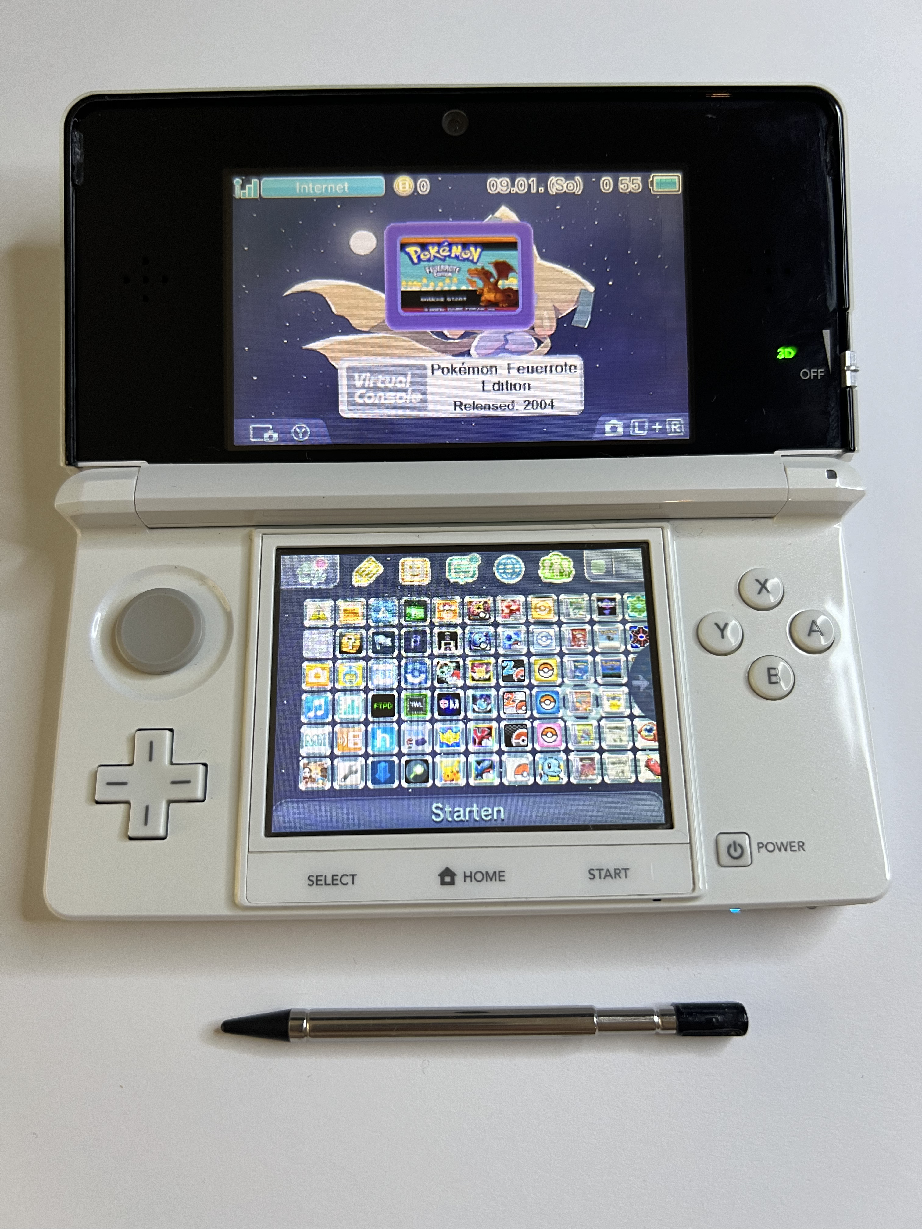 Nintendo 3DS Konsole weiß mit OVP, 128GB, Pokemon Bank, Poke Mover & vielen Extras