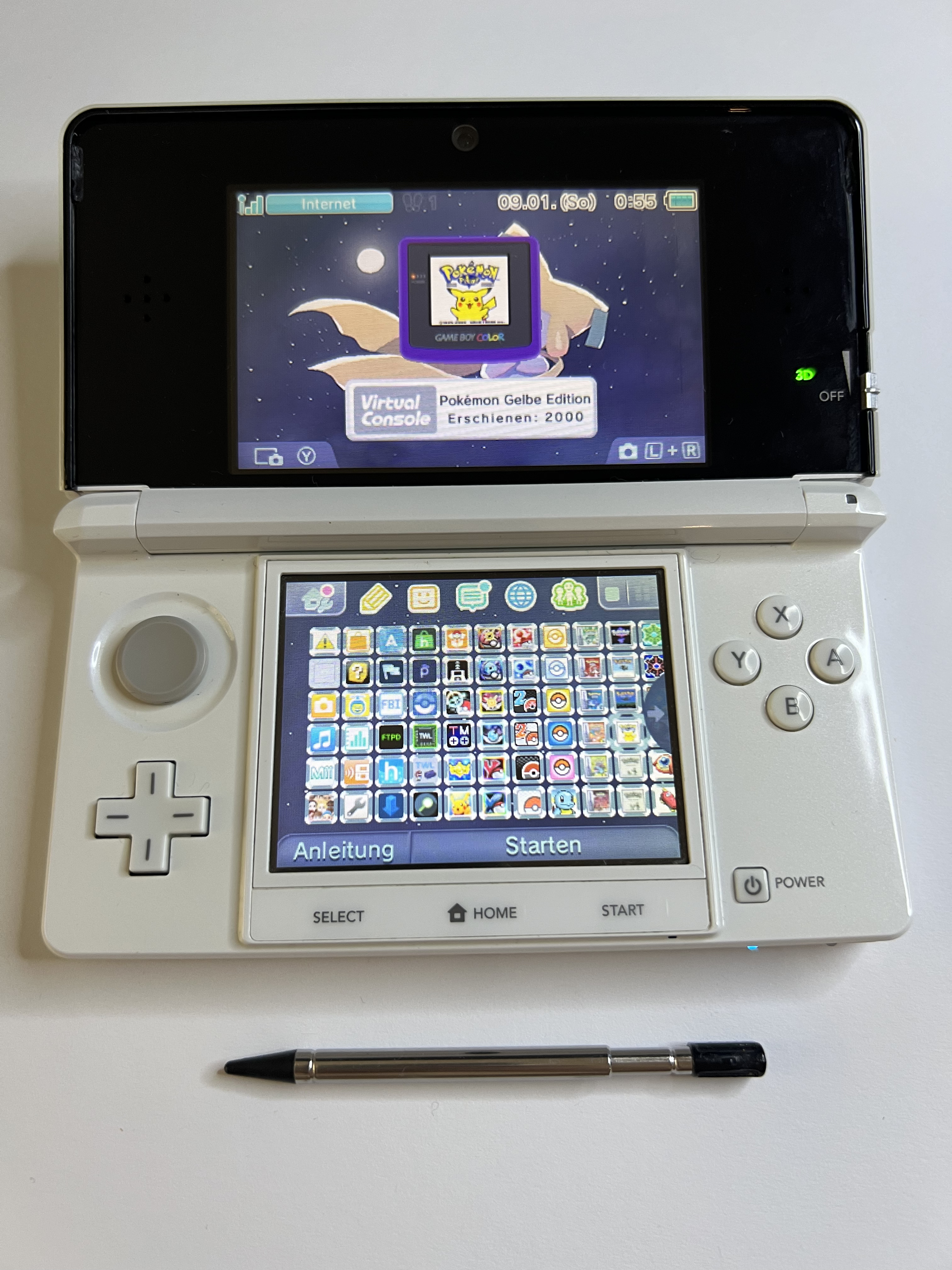 Nintendo 3DS Konsole weiß mit OVP, 128GB, Pokemon Bank, Poke Mover & vielen Extras