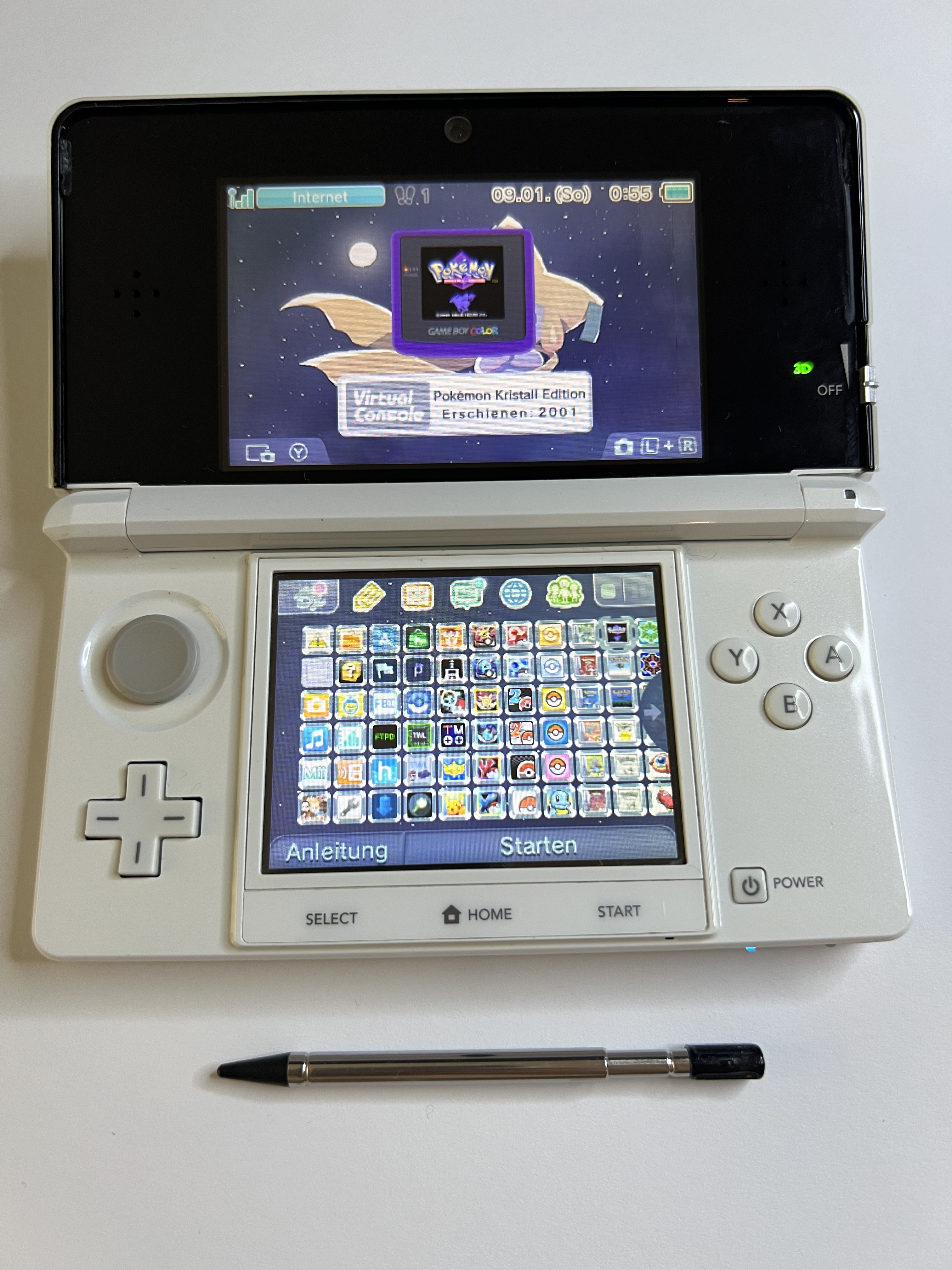 Nintendo 3DS Konsole weiß mit OVP, 128GB, Pokemon Bank, Poke Mover & vielen Extras