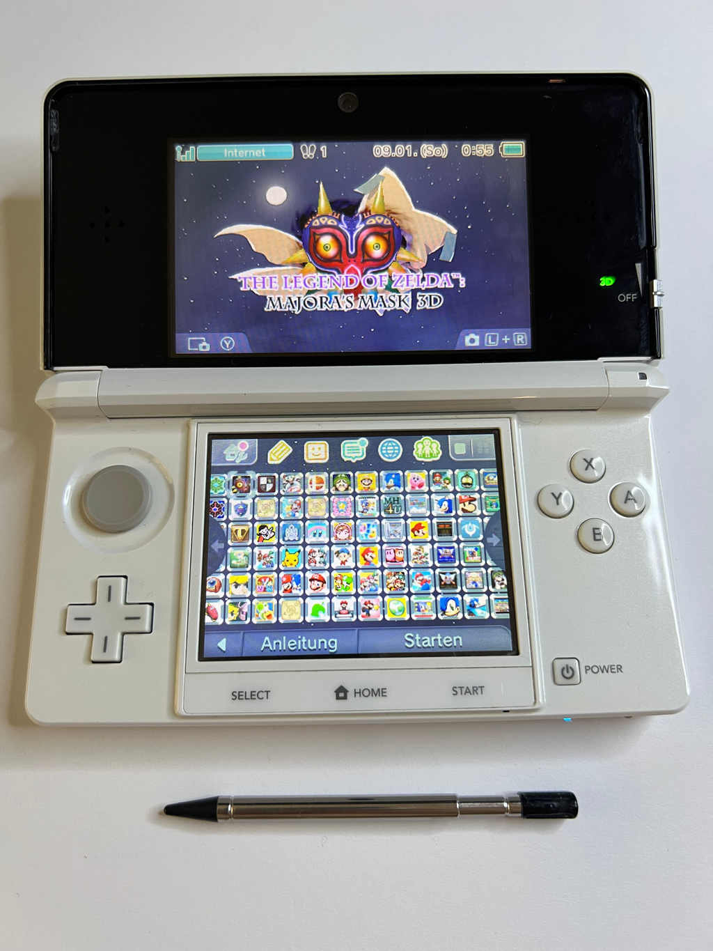 Nintendo 3DS Konsole weiß mit OVP, 128GB, Pokemon Bank, Poke Mover & vielen Extras