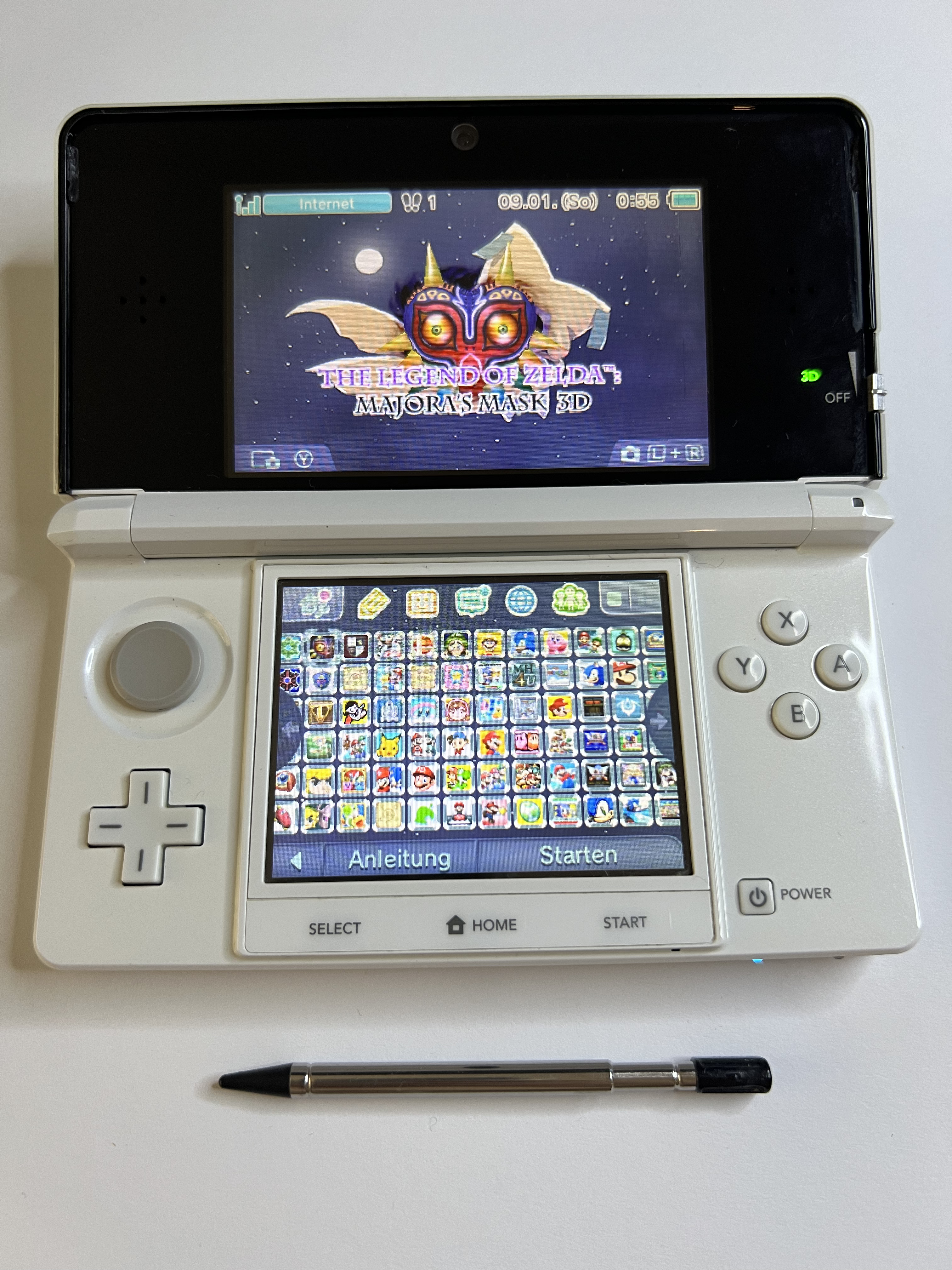 Nintendo 3DS Konsole weiß mit OVP, 128GB, Pokemon Bank, Poke Mover & vielen Extras