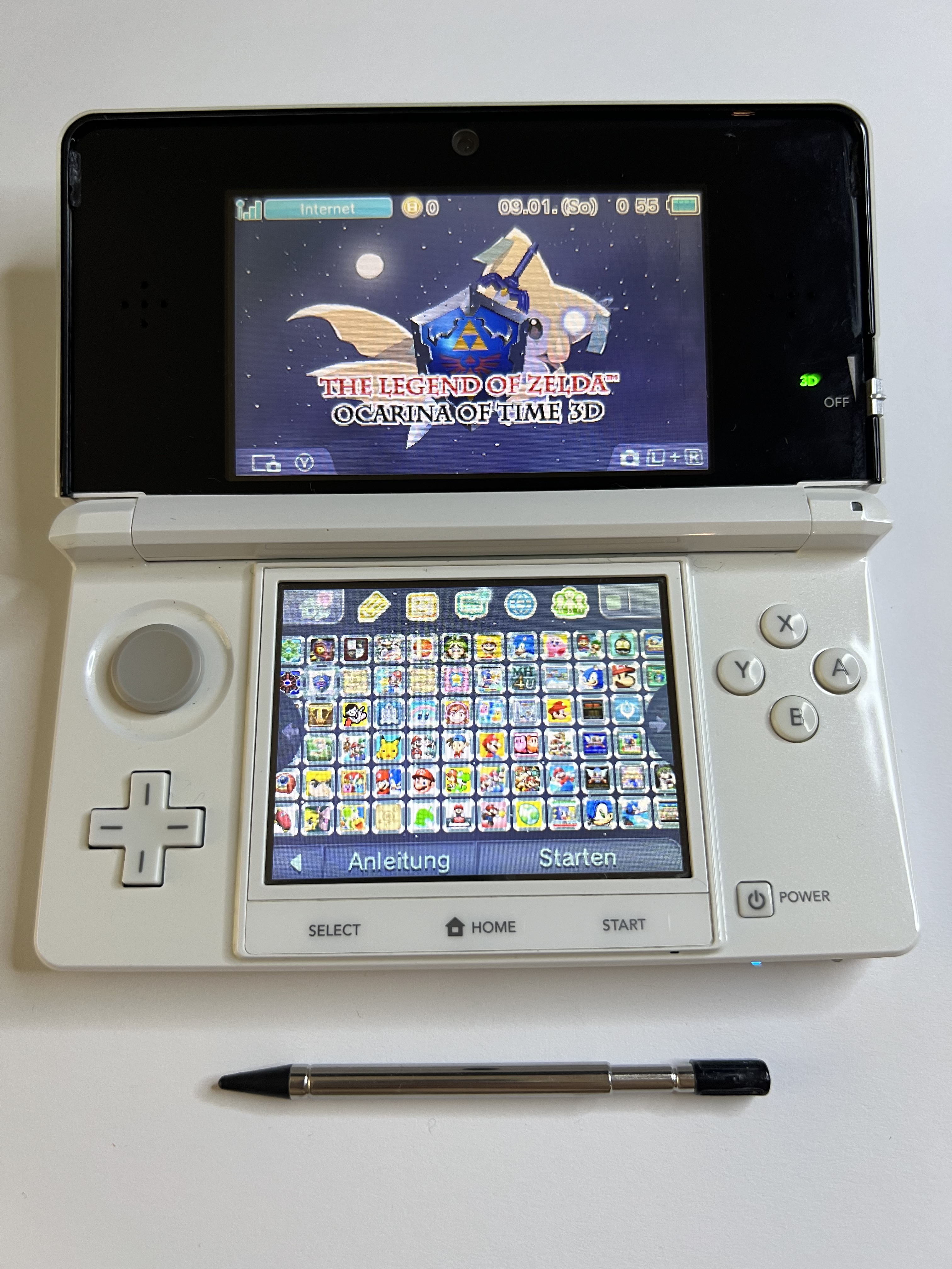 Nintendo 3DS Konsole weiß mit OVP, 128GB, Pokemon Bank, Poke Mover & vielen Extras