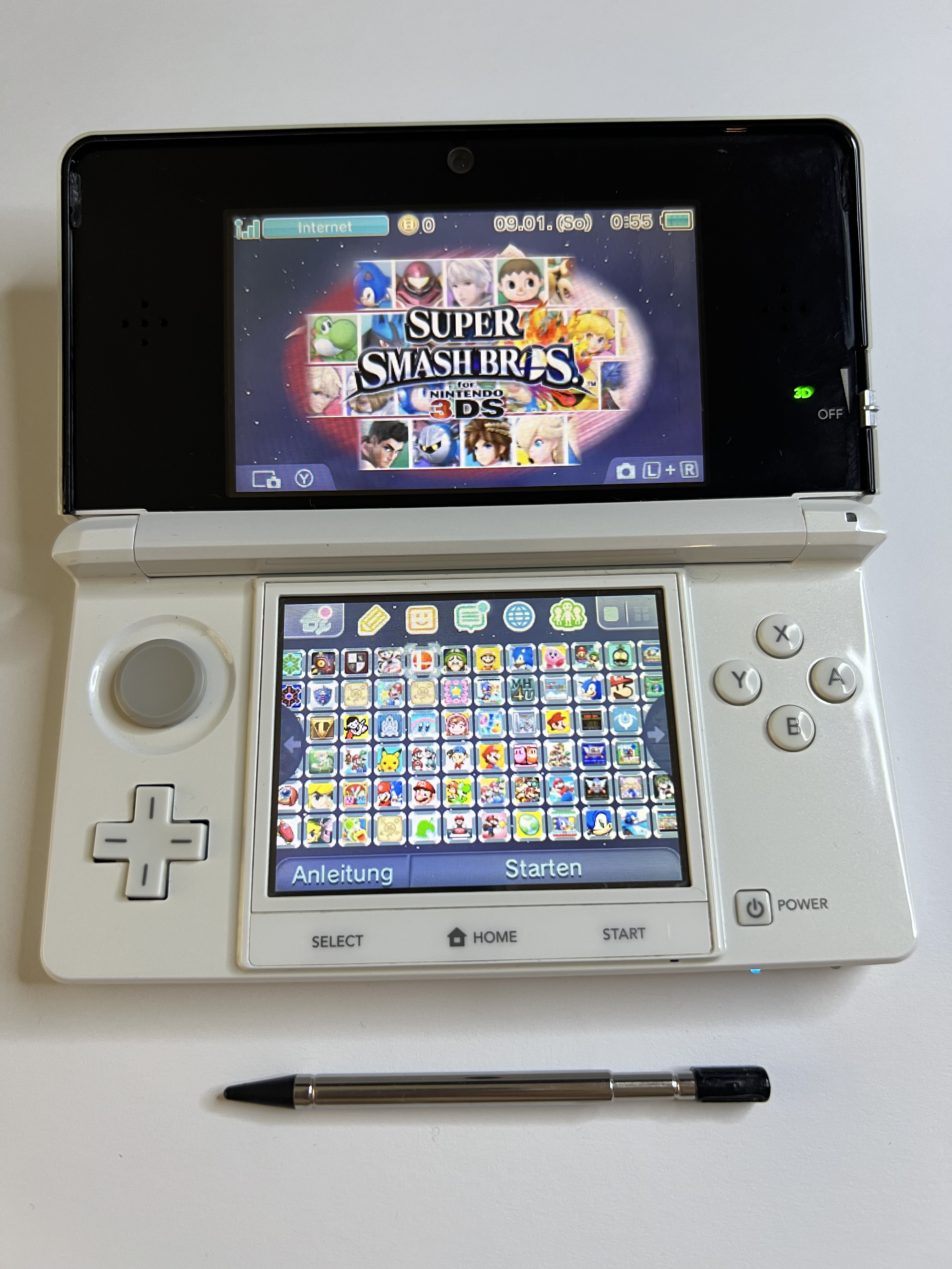 Nintendo 3DS Konsole weiß mit OVP, 128GB, Pokemon Bank, Poke Mover & vielen Extras