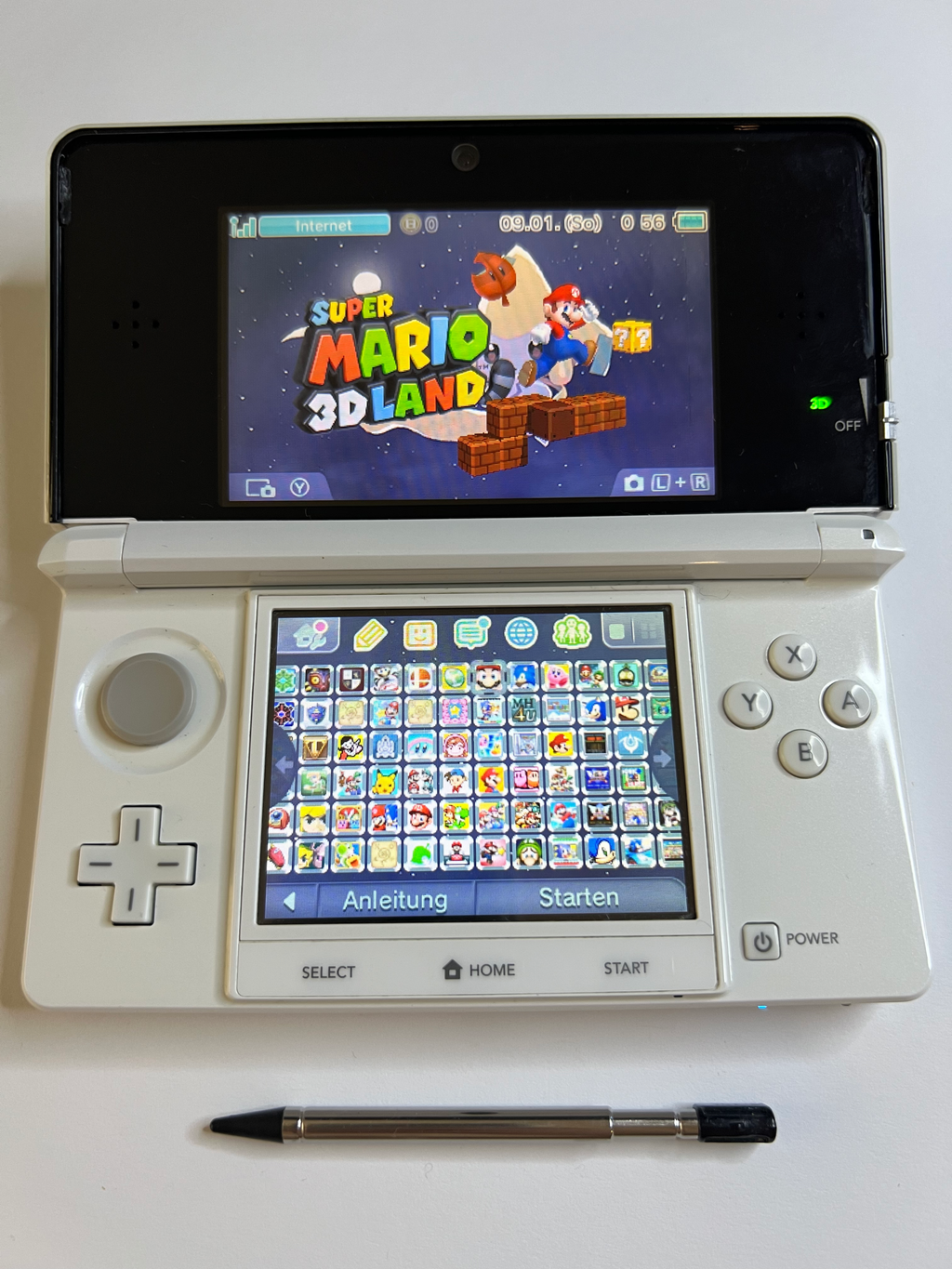 Nintendo 3DS Konsole weiß mit OVP, 128GB, Pokemon Bank, Poke Mover & vielen Extras