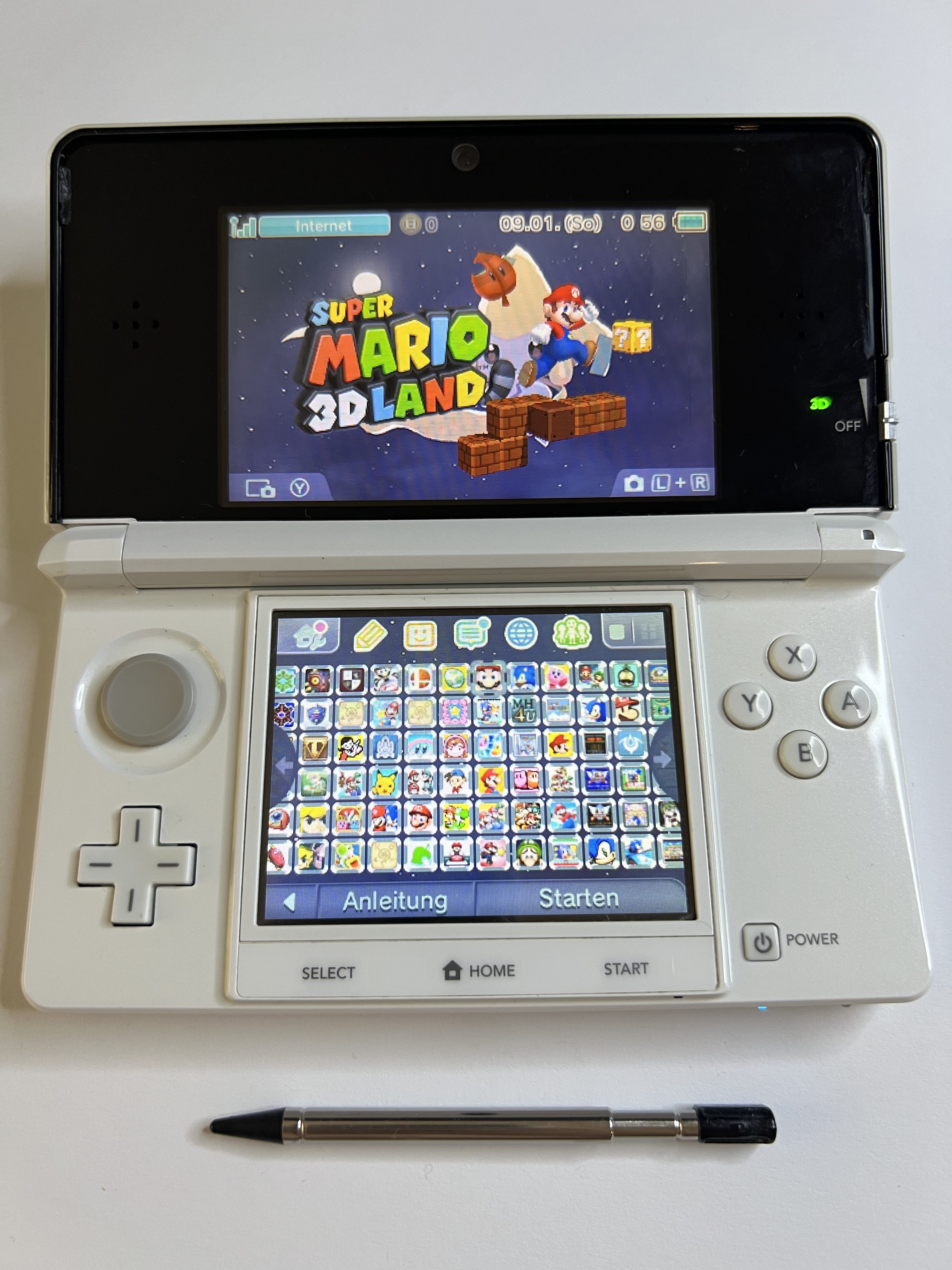 Nintendo 3DS Konsole weiß mit OVP, 128GB, Pokemon Bank, Poke Mover & vielen Extras
