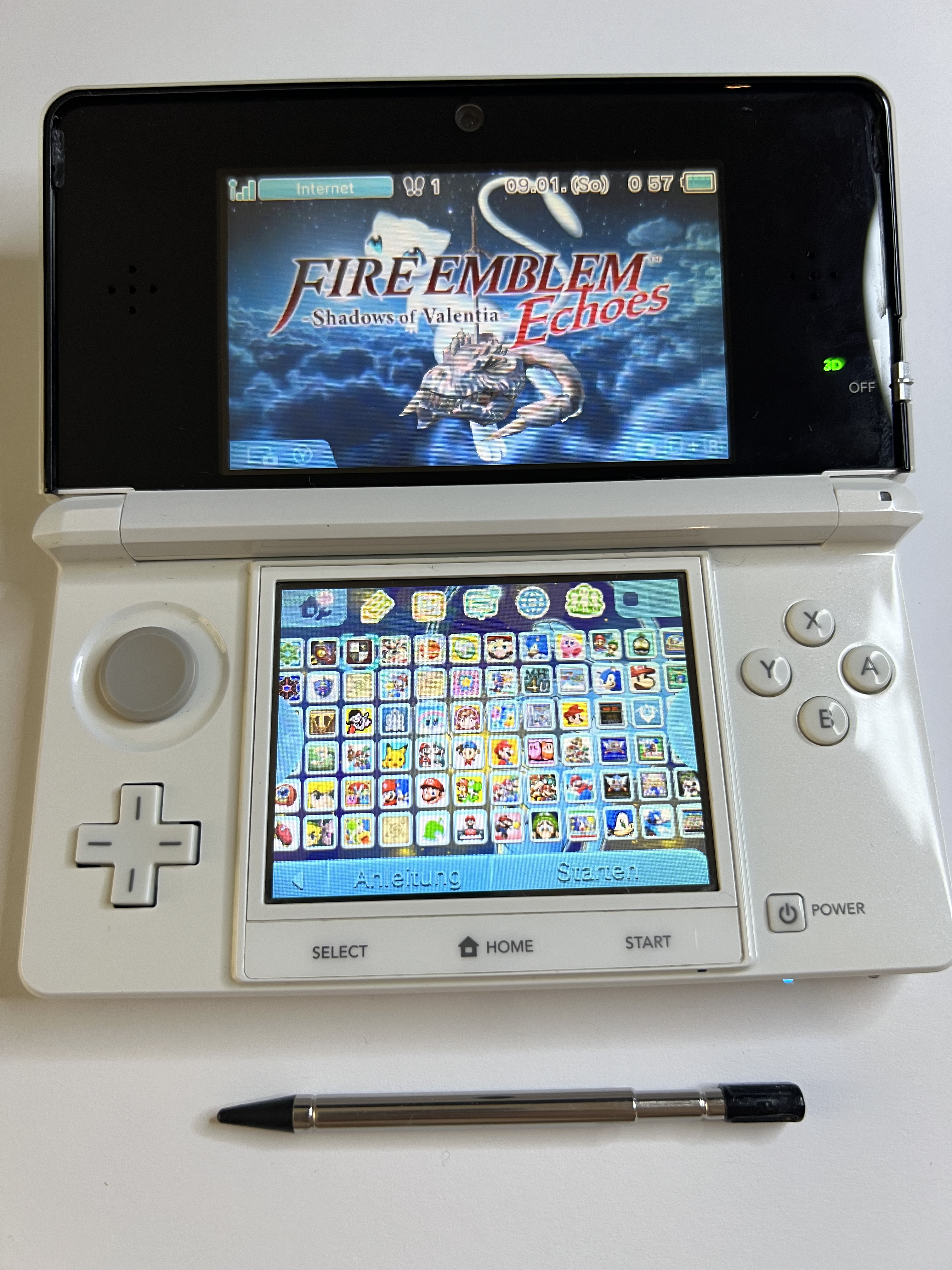 Nintendo 3DS Konsole perl weiß mit 128GB, Pokemon Bank, Poke Mover & vielen Extras