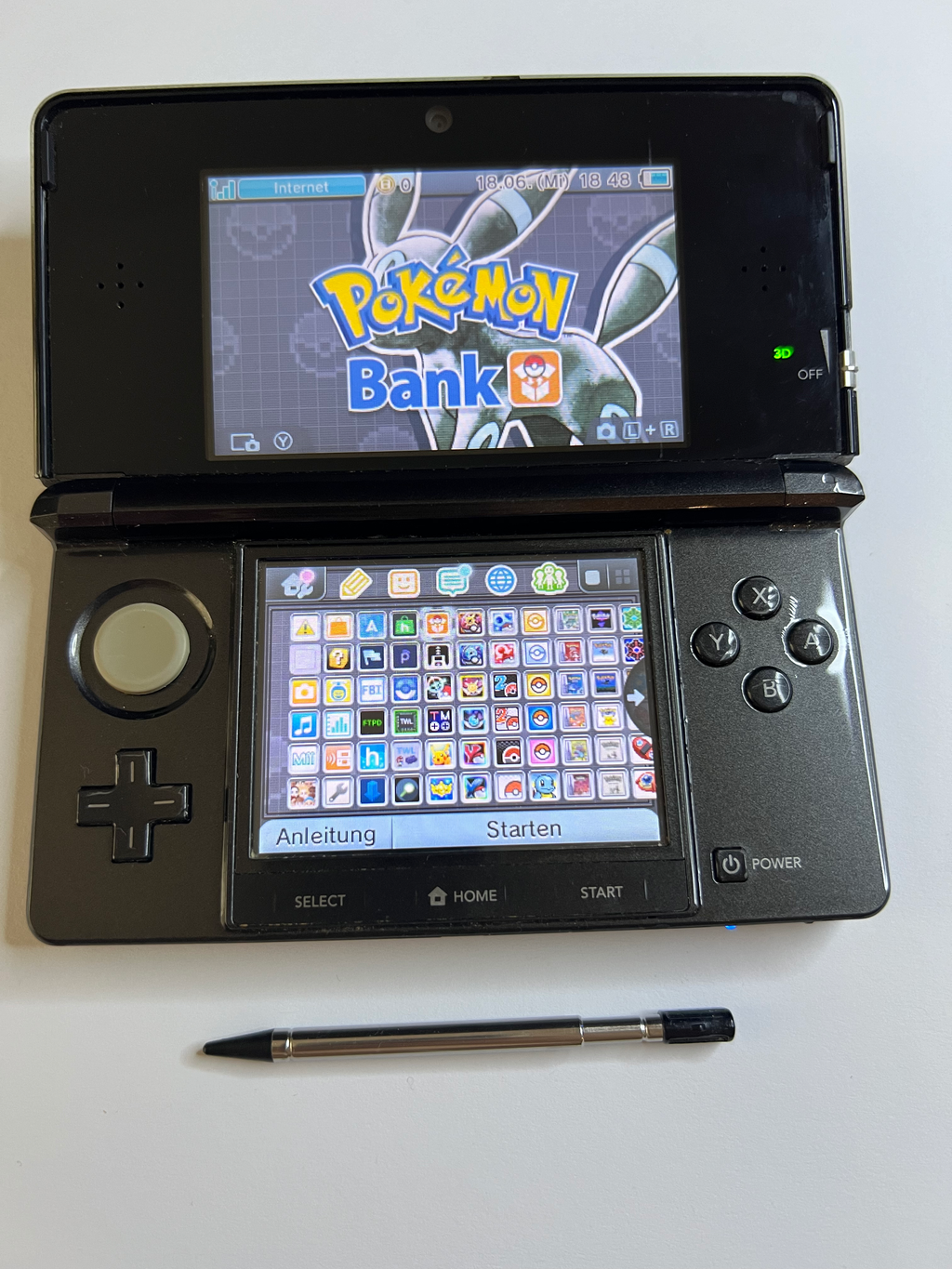 Nintendo 3DS Konsole schwarz mit OVP, 128GB, Pokemon Bank, Poke Mover & vielen Extras