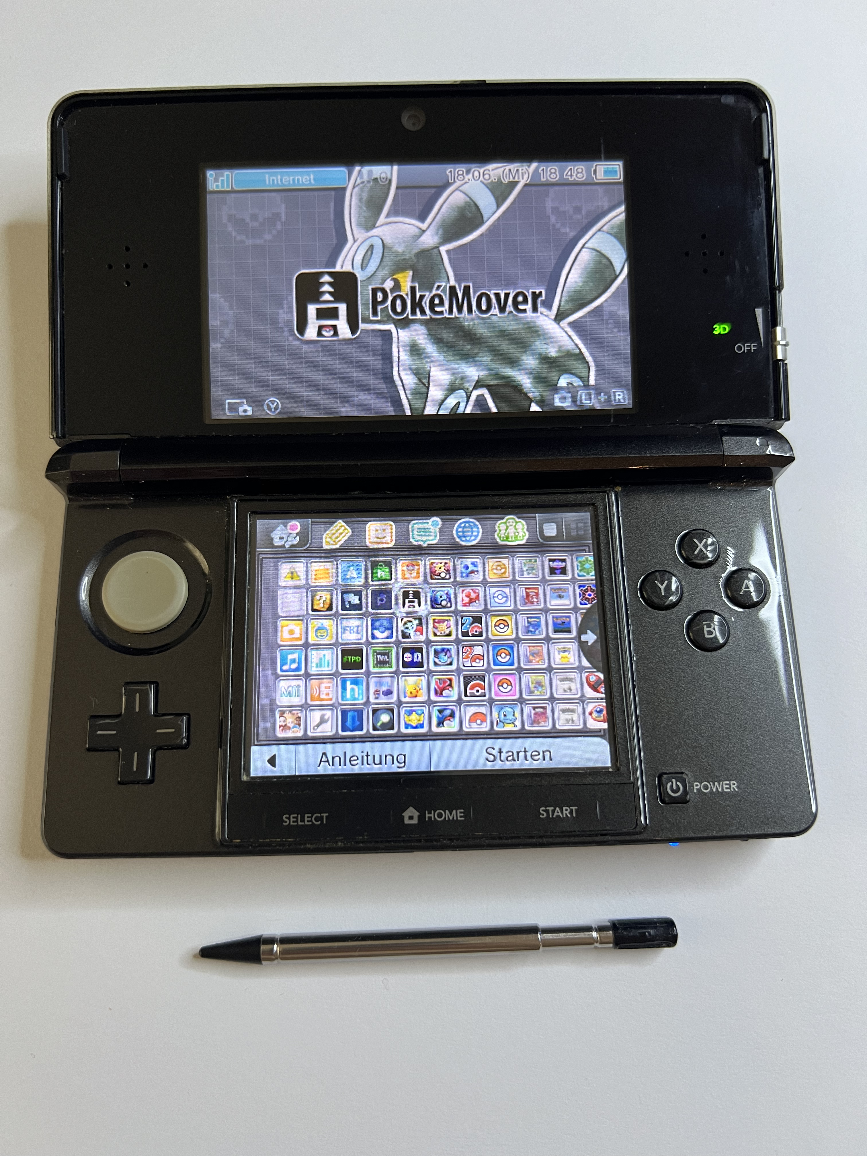 Nintendo 3DS Konsole schwarz mit OVP, 128GB, Pokemon Bank, Poke Mover & vielen Extras