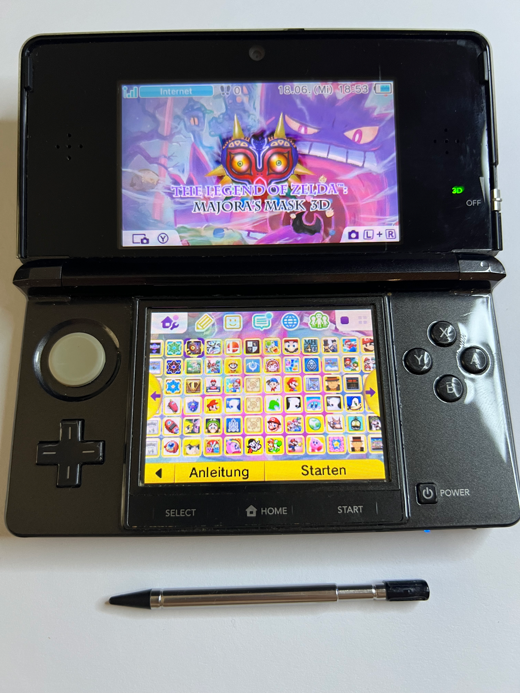 Nintendo 3DS Konsole cosmos schwarz mit 128GB, Pokemon Bank, Poke Mover & vielen Extras