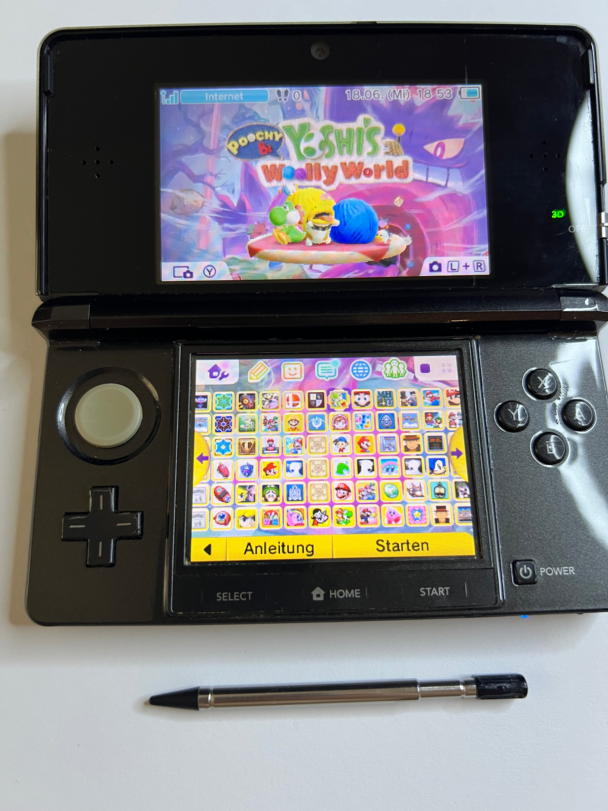 Nintendo 3DS Konsole cosmos schwarz mit 128GB, Pokemon Bank, Poke Mover & vielen Extras