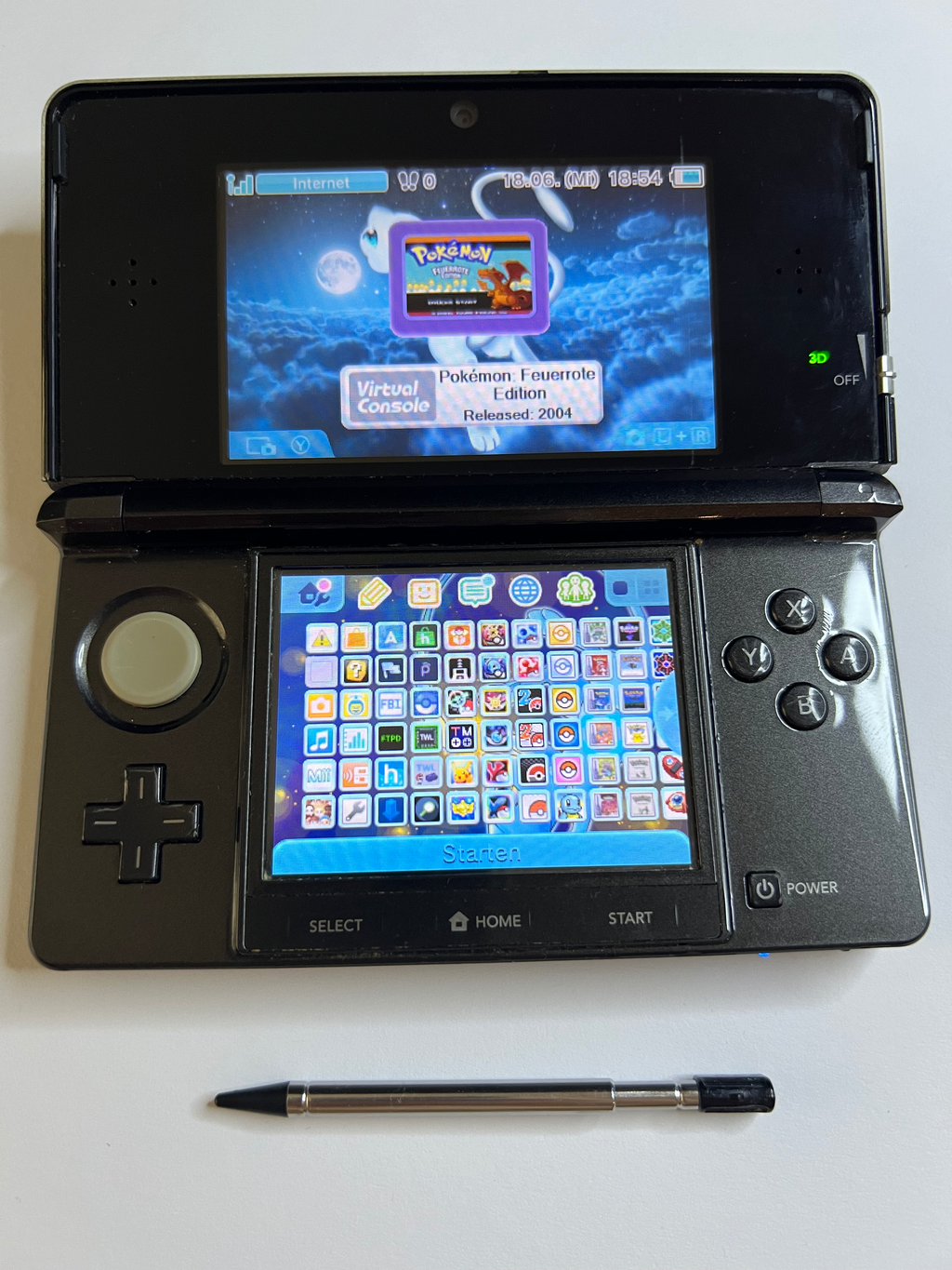 Nintendo 3DS Konsole cosmos schwarz mit 128GB, Pokemon Bank, Poke Mover & vielen Extras