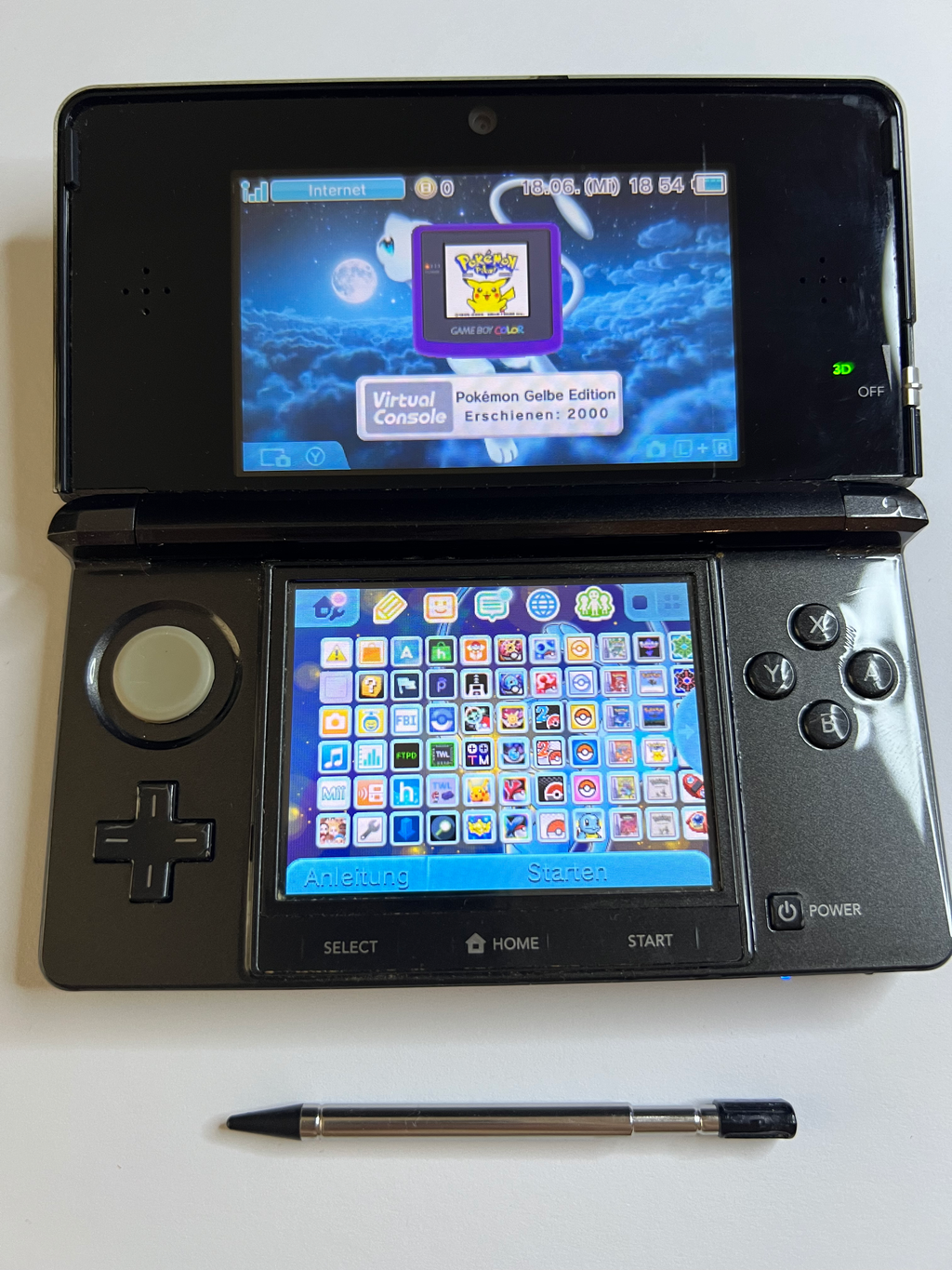 Nintendo 3DS Konsole cosmos schwarz mit 128GB, Pokemon Bank, Poke Mover & vielen Extras