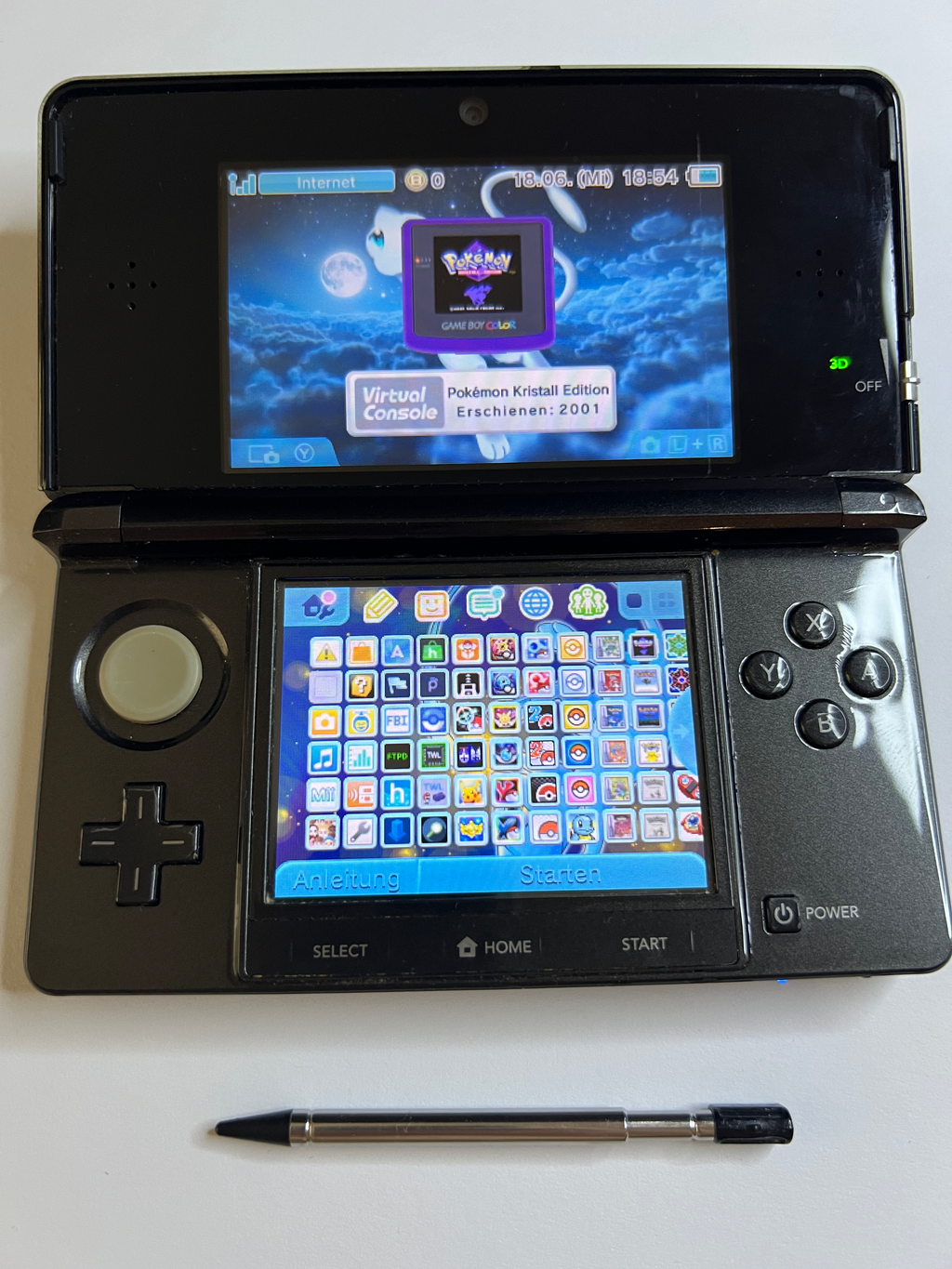 Nintendo 3DS Konsole cosmos schwarz mit 128GB, Pokemon Bank, Poke Mover & vielen Extras