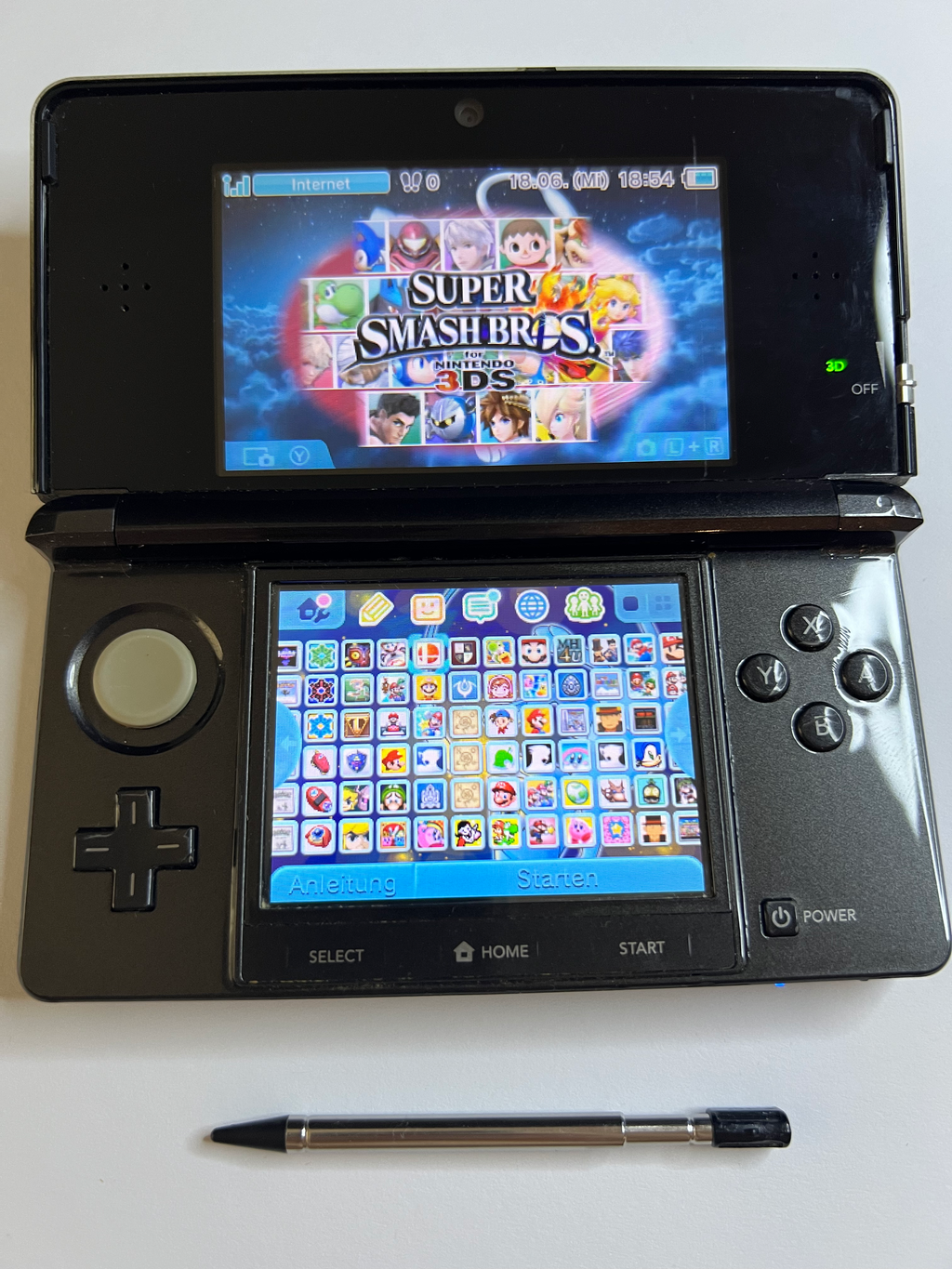 Nintendo 3DS Konsole cosmos schwarz mit 128GB, Pokemon Bank, Poke Mover & vielen Extras