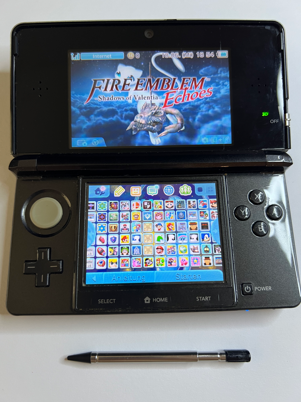 Nintendo 3DS Konsole cosmos schwarz mit 128GB, Pokemon Bank, Poke Mover & vielen Extras