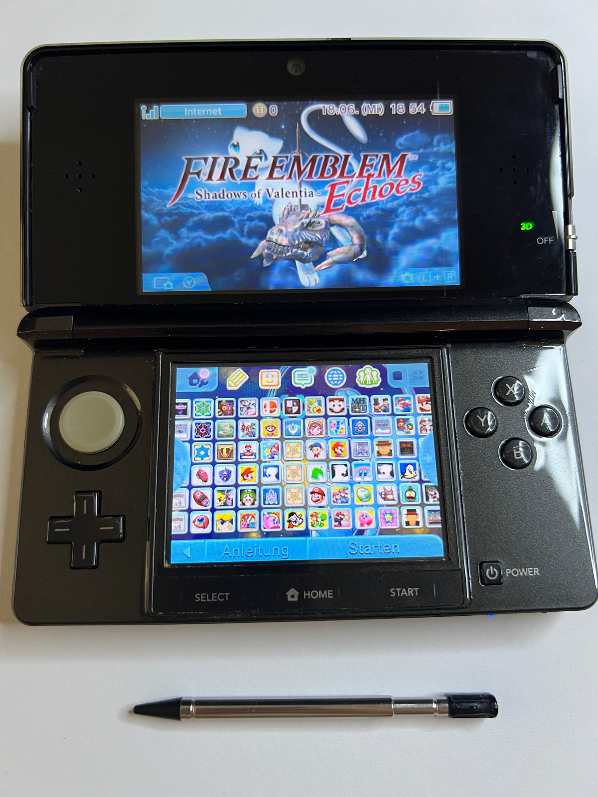Nintendo 3DS Konsole cosmos schwarz mit 128GB, Pokemon Bank, Poke Mover & vielen Extras