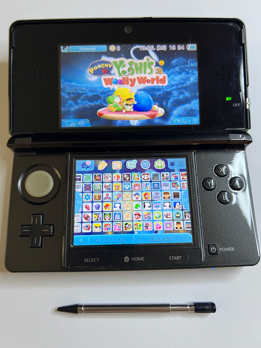 Nintendo 3DS Konsole cosmos schwarz mit 128GB, Pokemon Bank, Poke Mover & vielen Extras