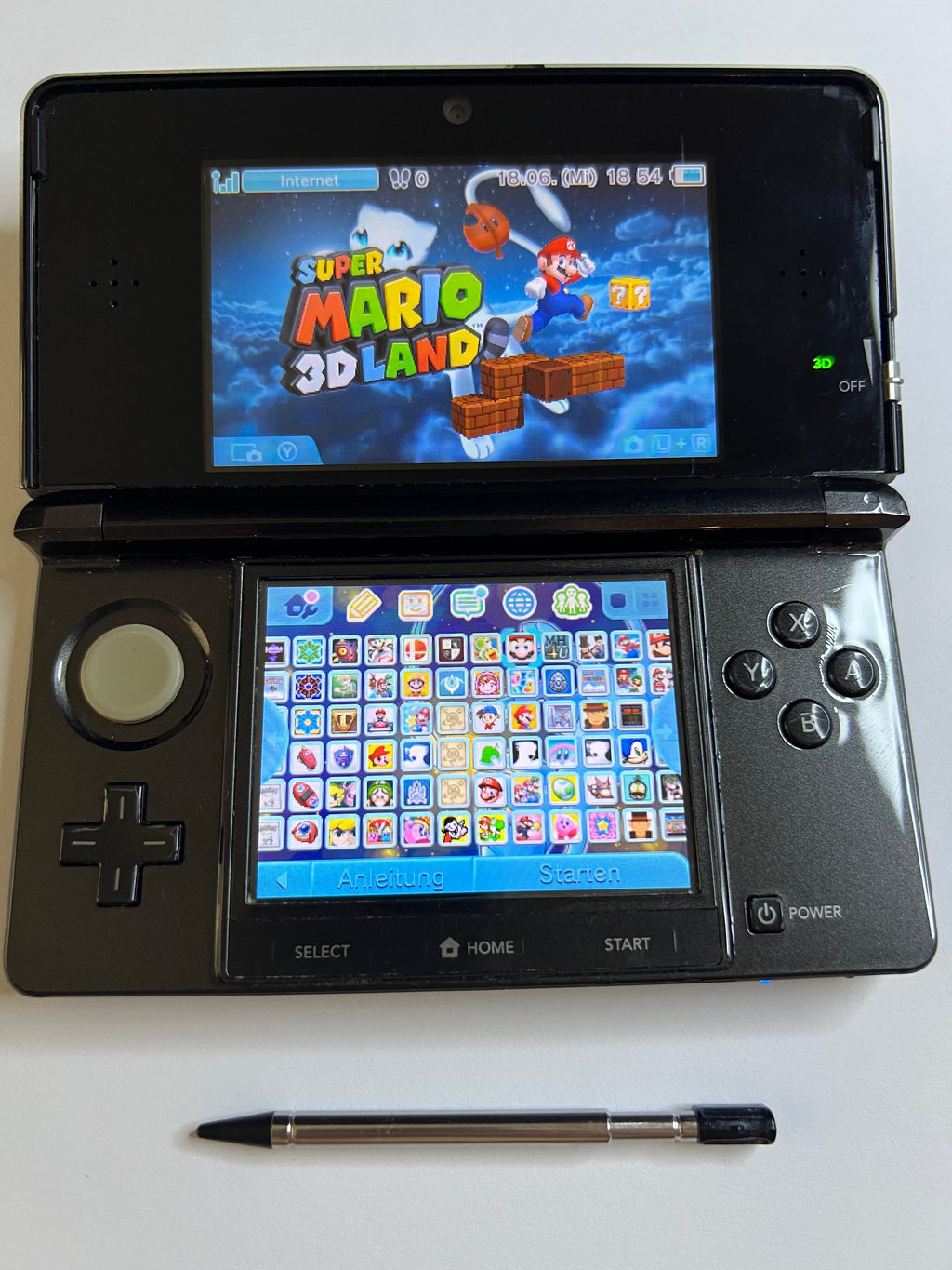 Nintendo 3DS Konsole cosmos schwarz mit 128GB, Pokemon Bank, Poke Mover & vielen Extras