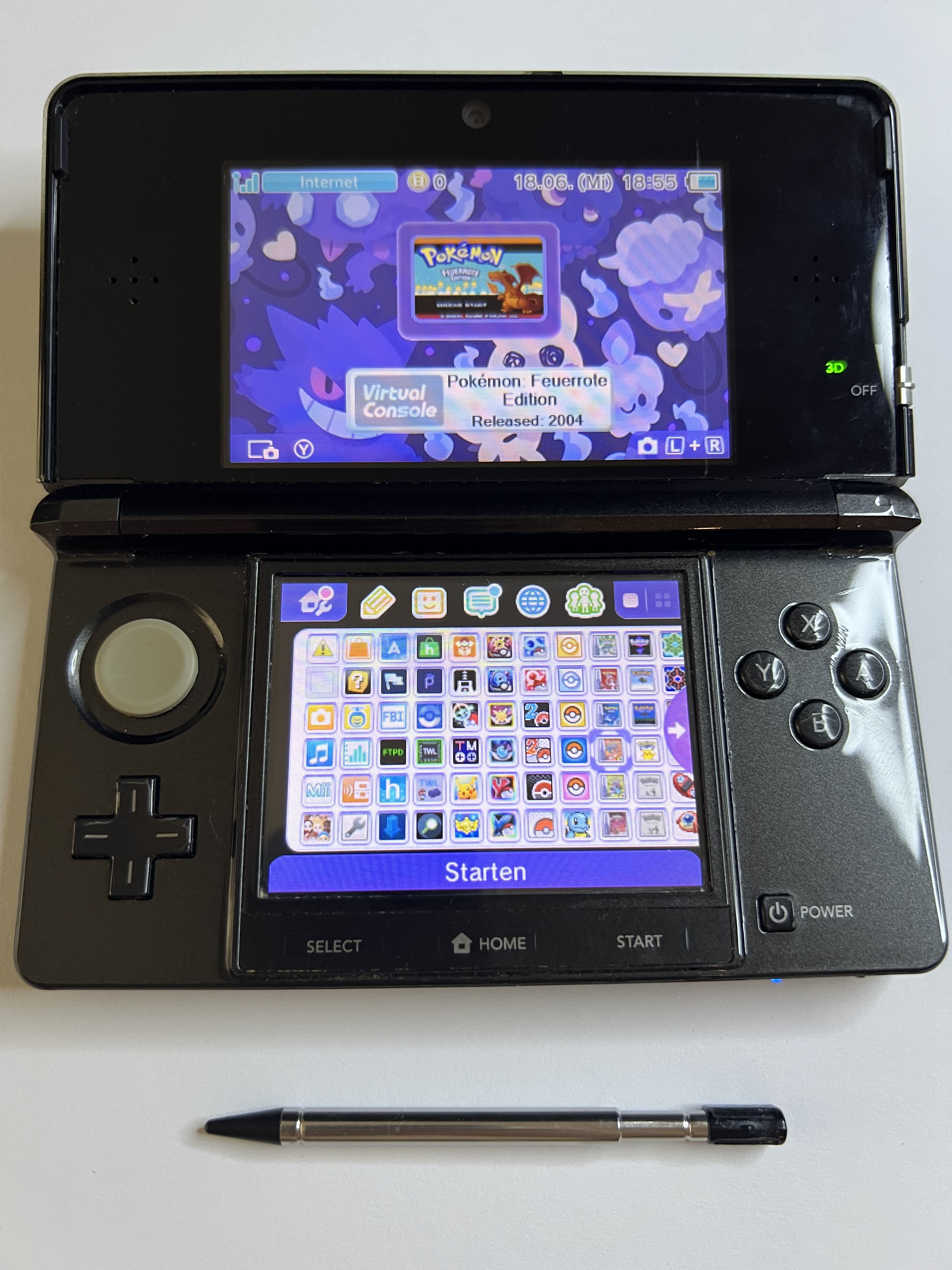 Nintendo 3DS Konsole in cosmos schwarz mit 128GB, Pokemon Bank, Poke Mover & vielen Extras