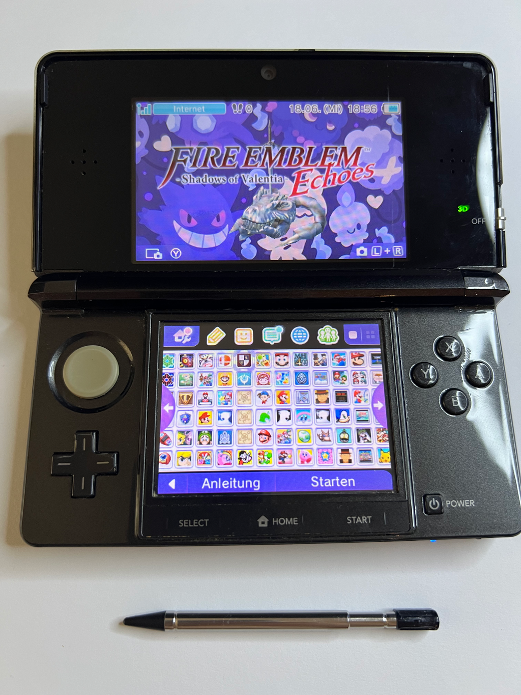 Nintendo 3DS Konsole in cosmos schwarz mit 128GB, Pokemon Bank, Poke Mover & vielen Extras