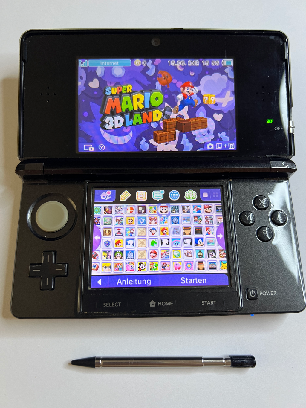 Nintendo 3DS Konsole in cosmos schwarz mit 128GB, Pokemon Bank, Poke Mover & vielen Extras
