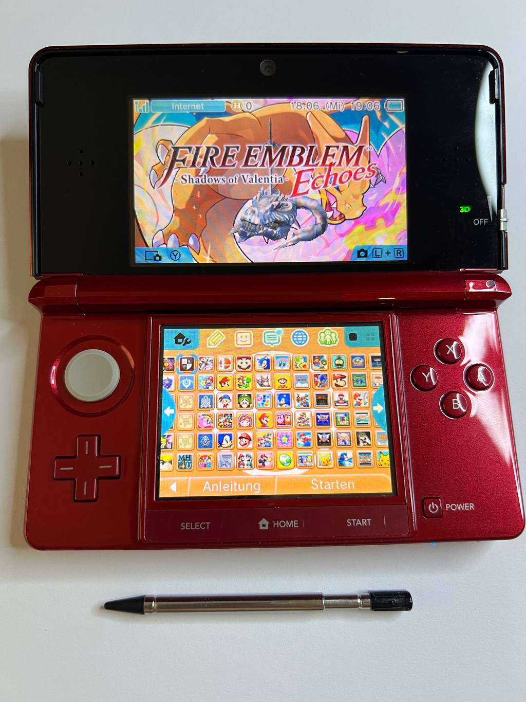 Nintendo 3DS Konsole rubin rot mit 128GB, Pokemon Bank, Poke Mover & vielen Extras