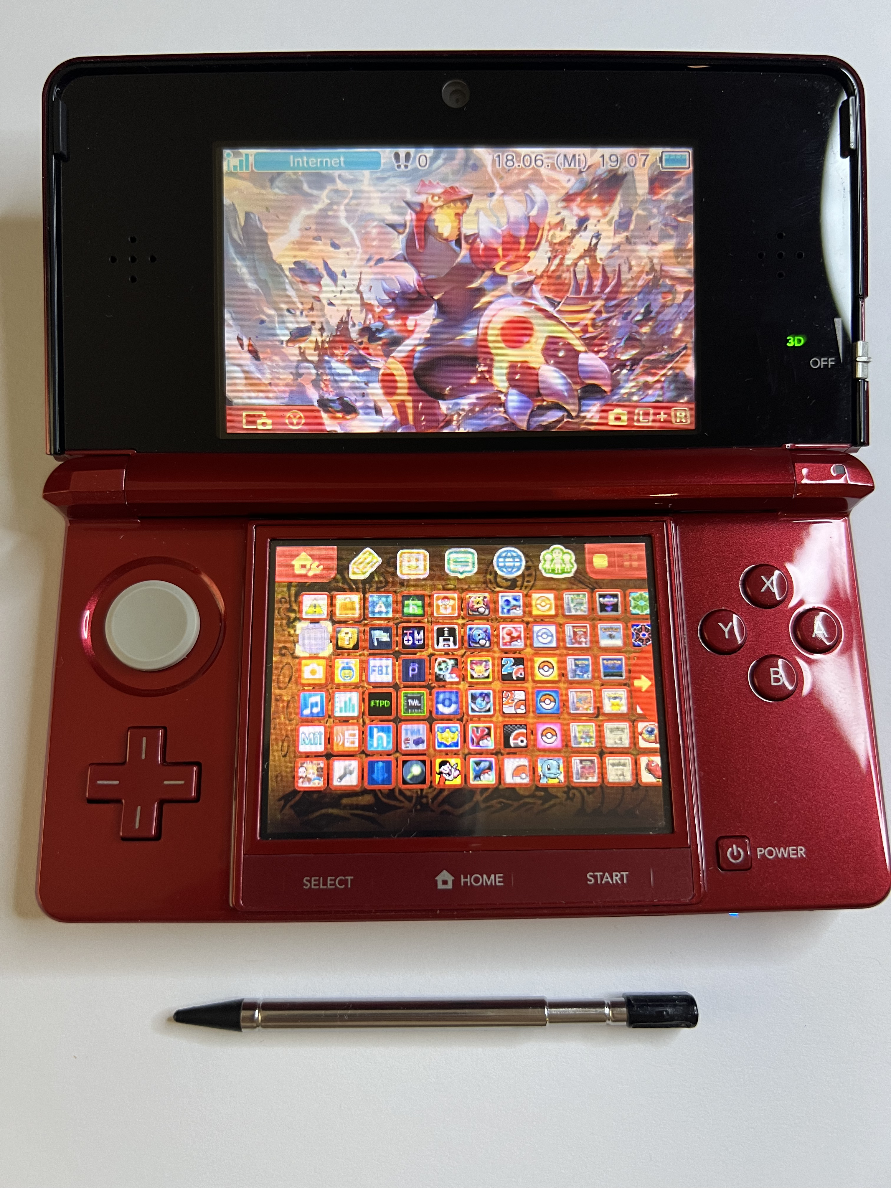 Nintendo 3DS Konsole rot mit 128GB, Pokemon Bank, Poke Mover & vielen Extras