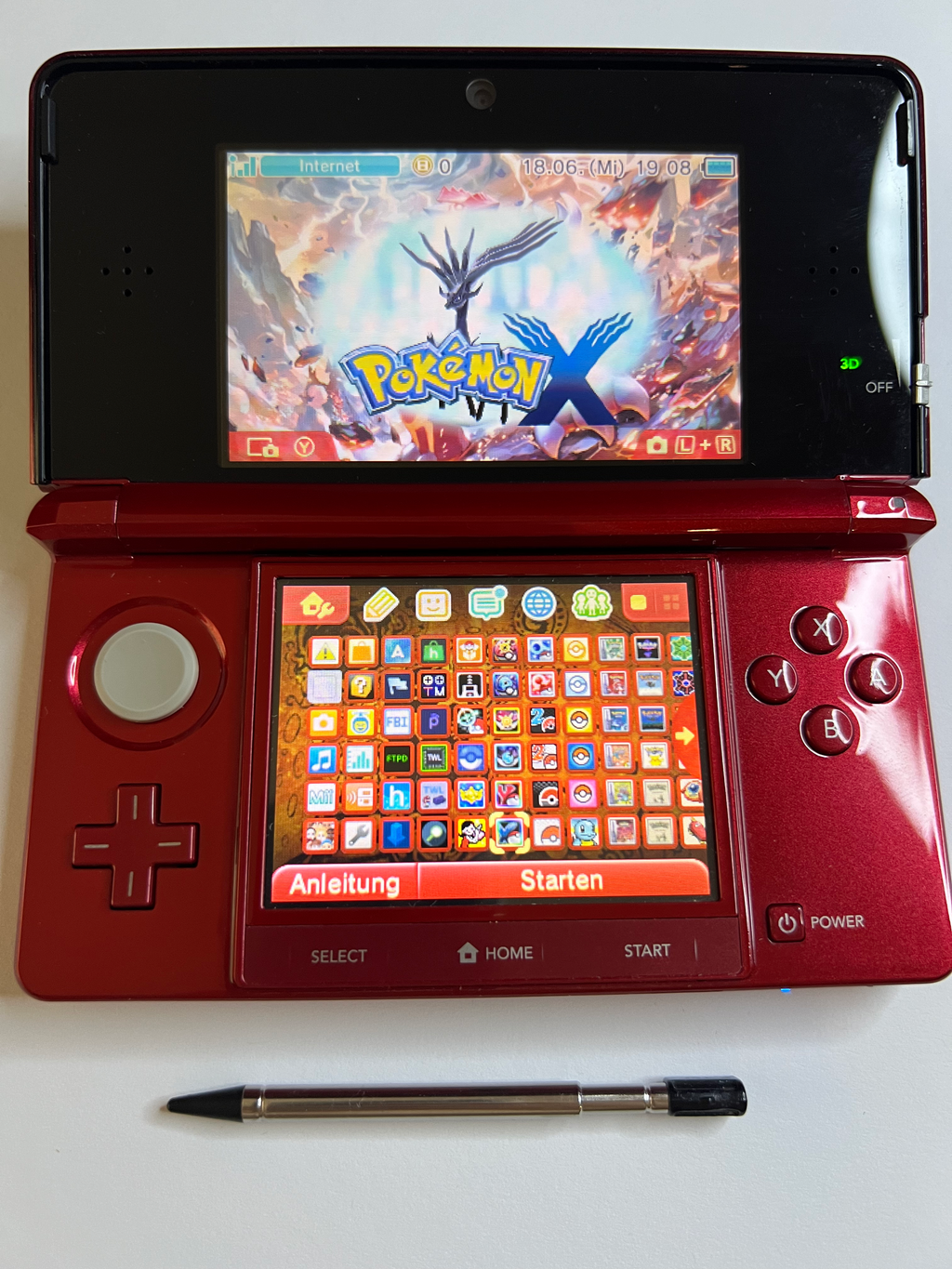 Nintendo 3DS Konsole rot mit 128GB, Pokemon Bank, Poke Mover & vielen Extras