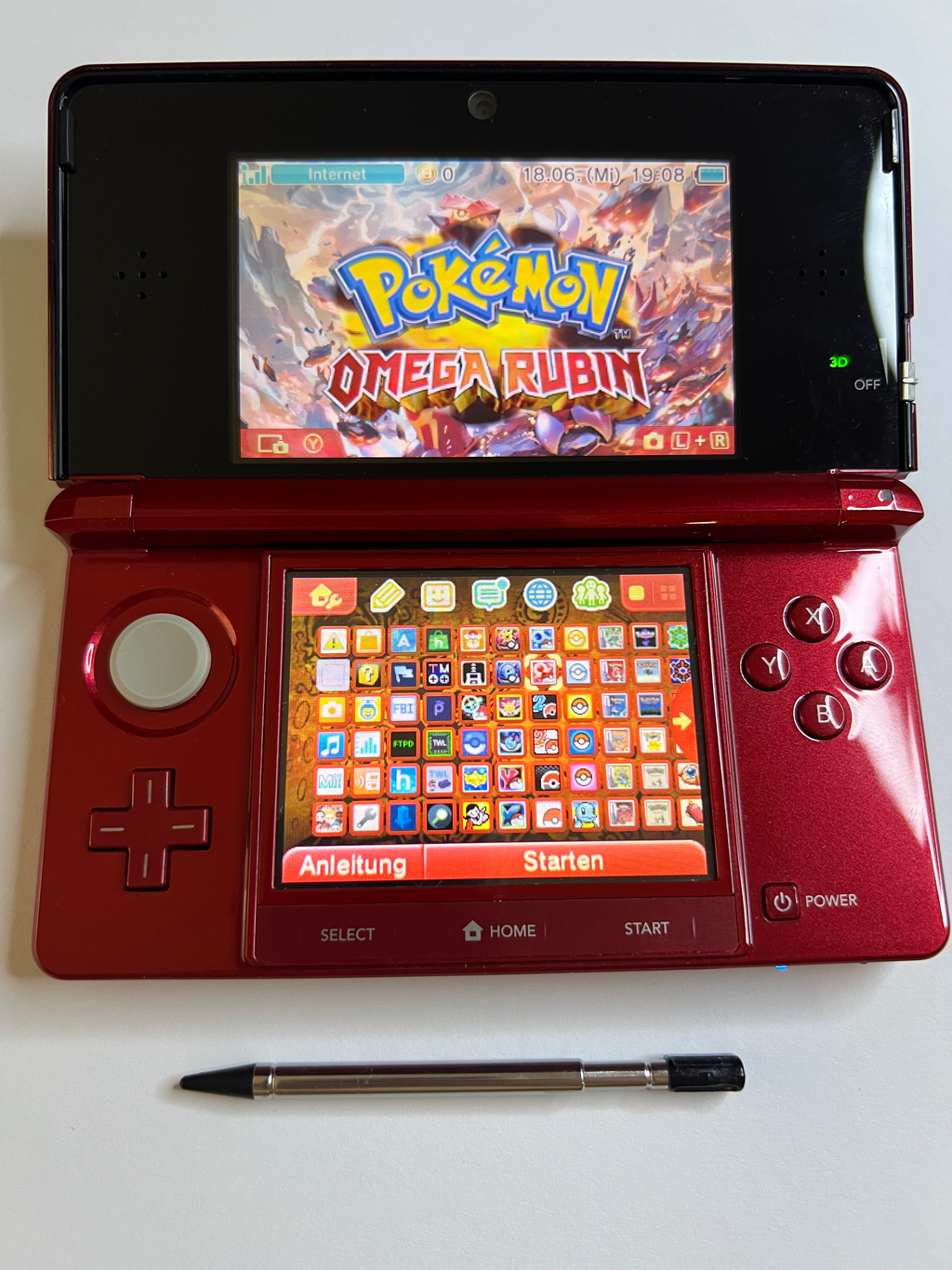 Nintendo 3DS Konsole rot mit 128GB, Pokemon Bank, Poke Mover & vielen Extras