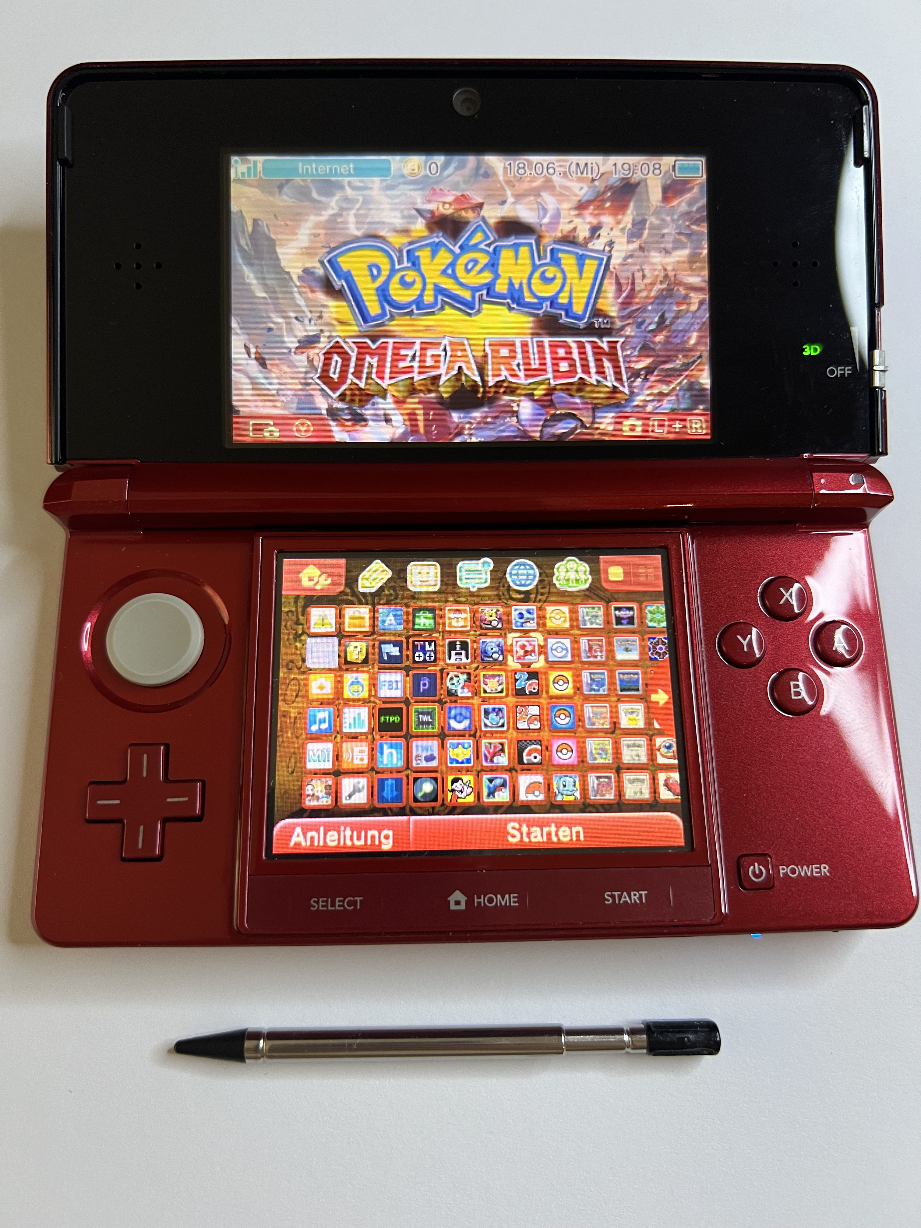 Nintendo 3DS Konsole rot mit 128GB, Pokemon Bank, Poke Mover & vielen Extras