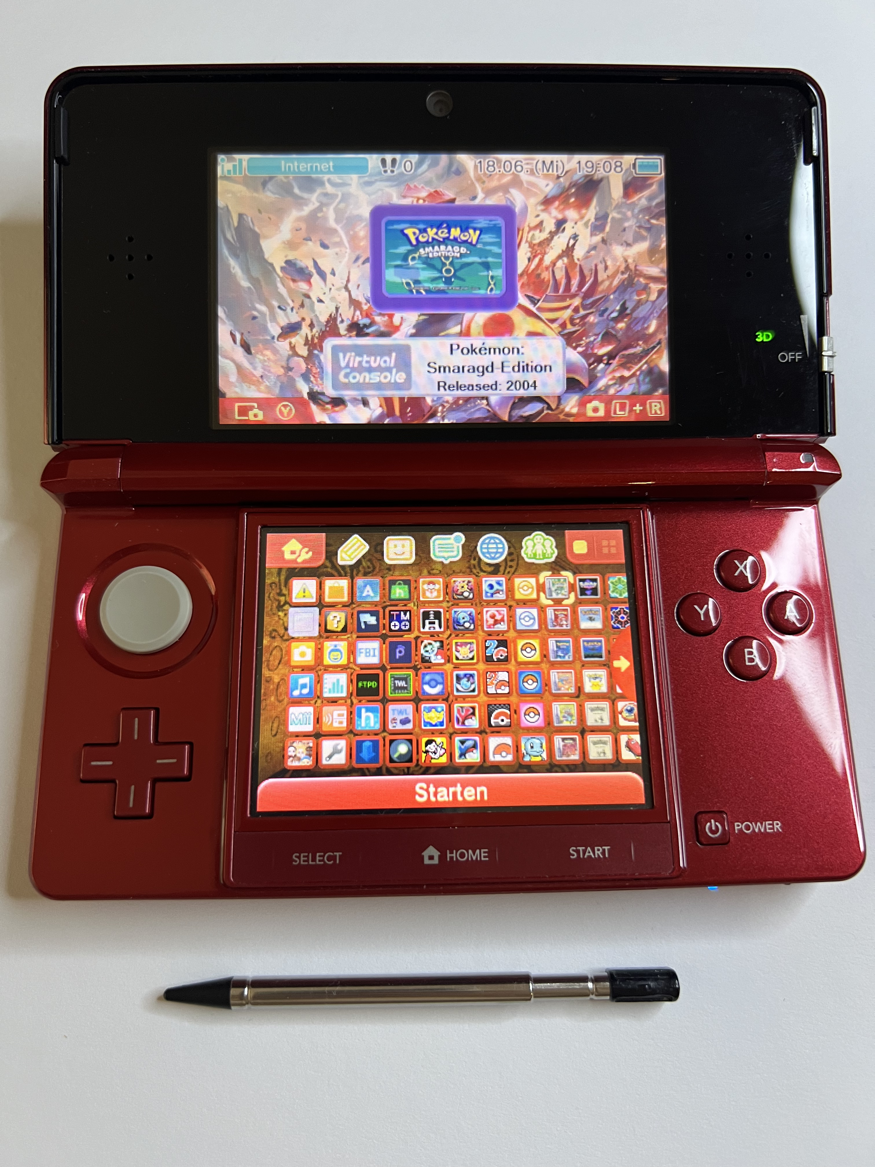 Nintendo 3DS Konsole rot mit 128GB, Pokemon Bank, Poke Mover & vielen Extras