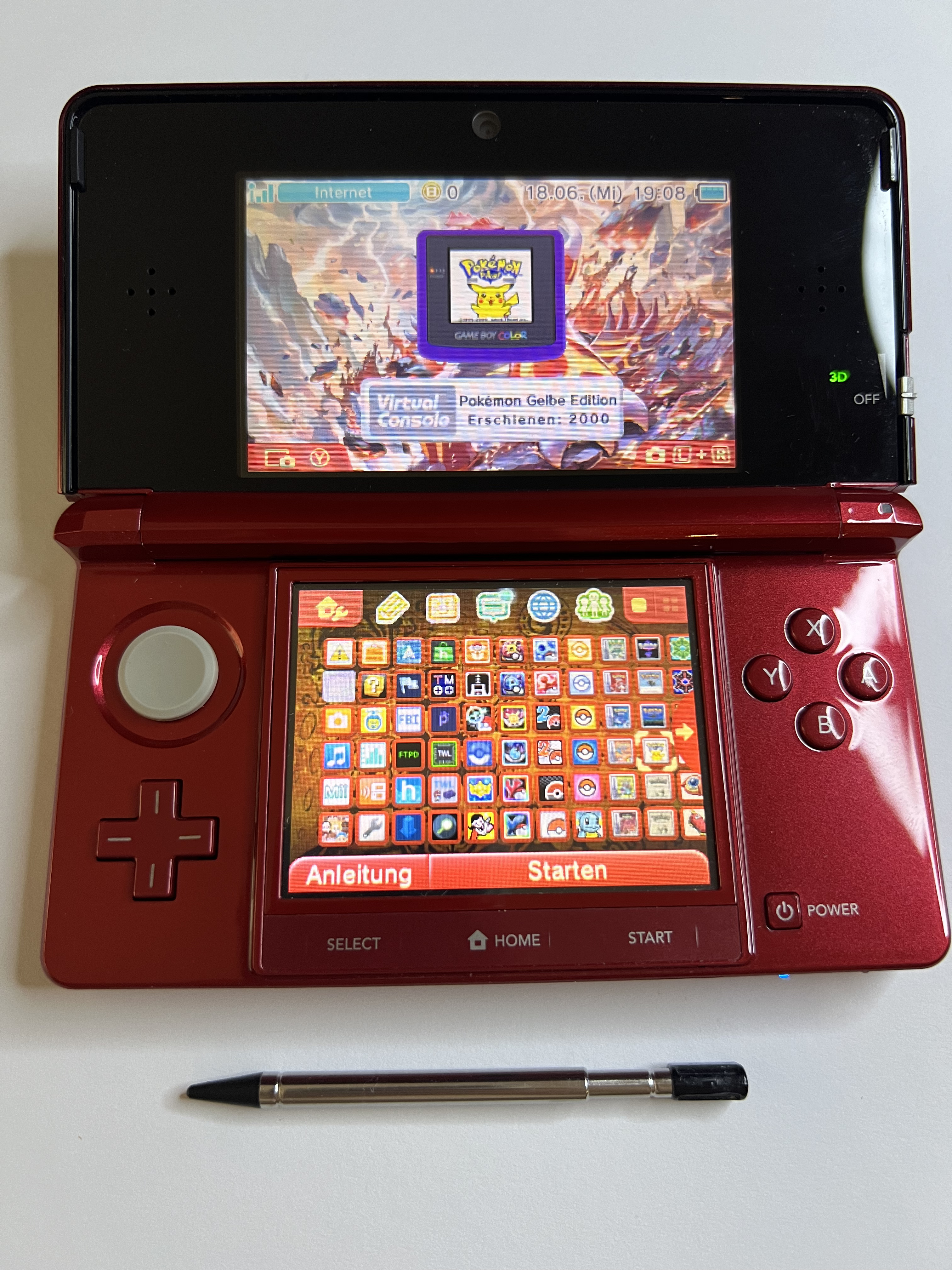 Nintendo 3DS Konsole rot mit 128GB, Pokemon Bank, Poke Mover & vielen Extras