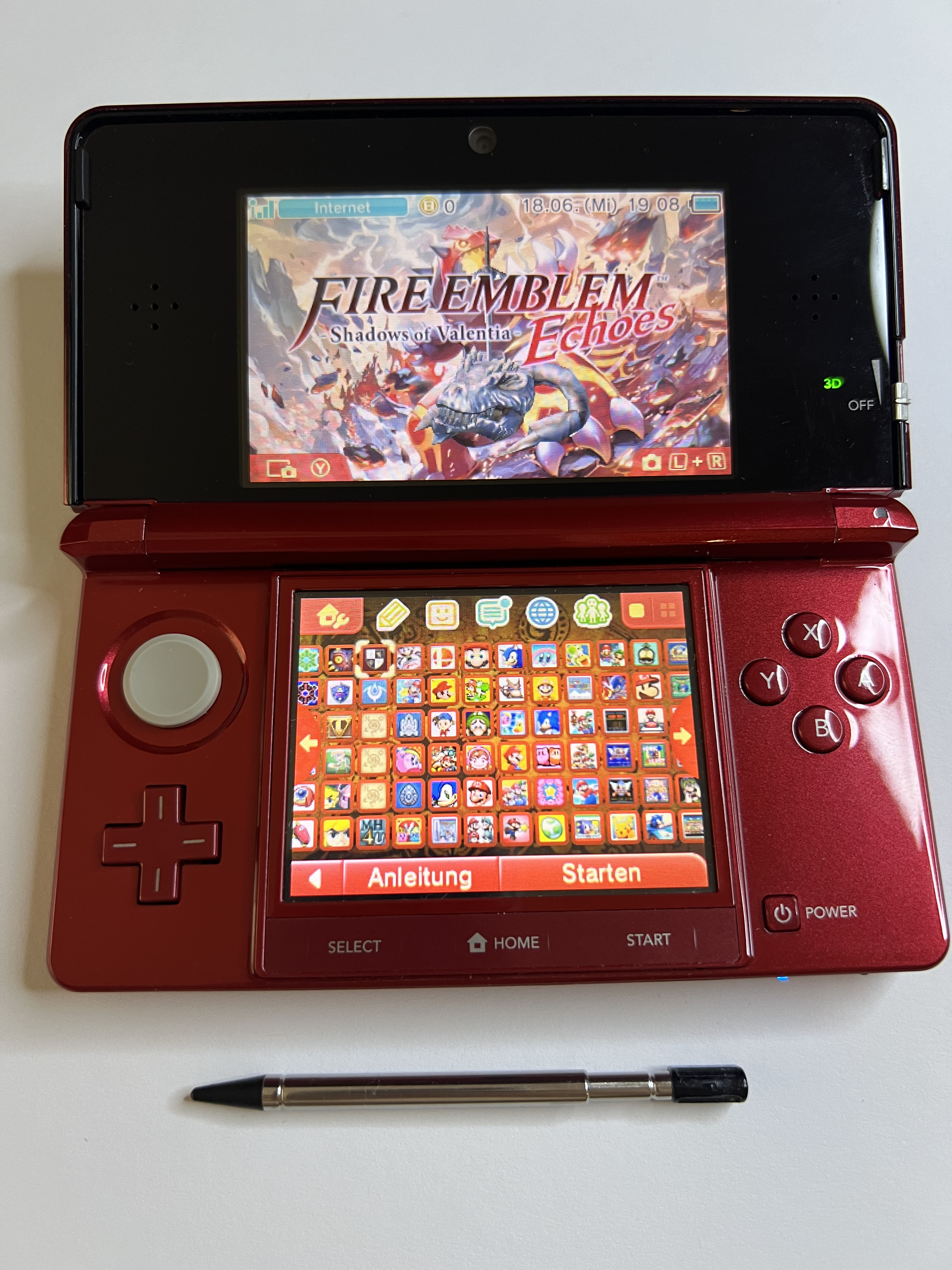 Nintendo 3DS Konsole rot mit 128GB, Pokemon Bank, Poke Mover & vielen Extras
