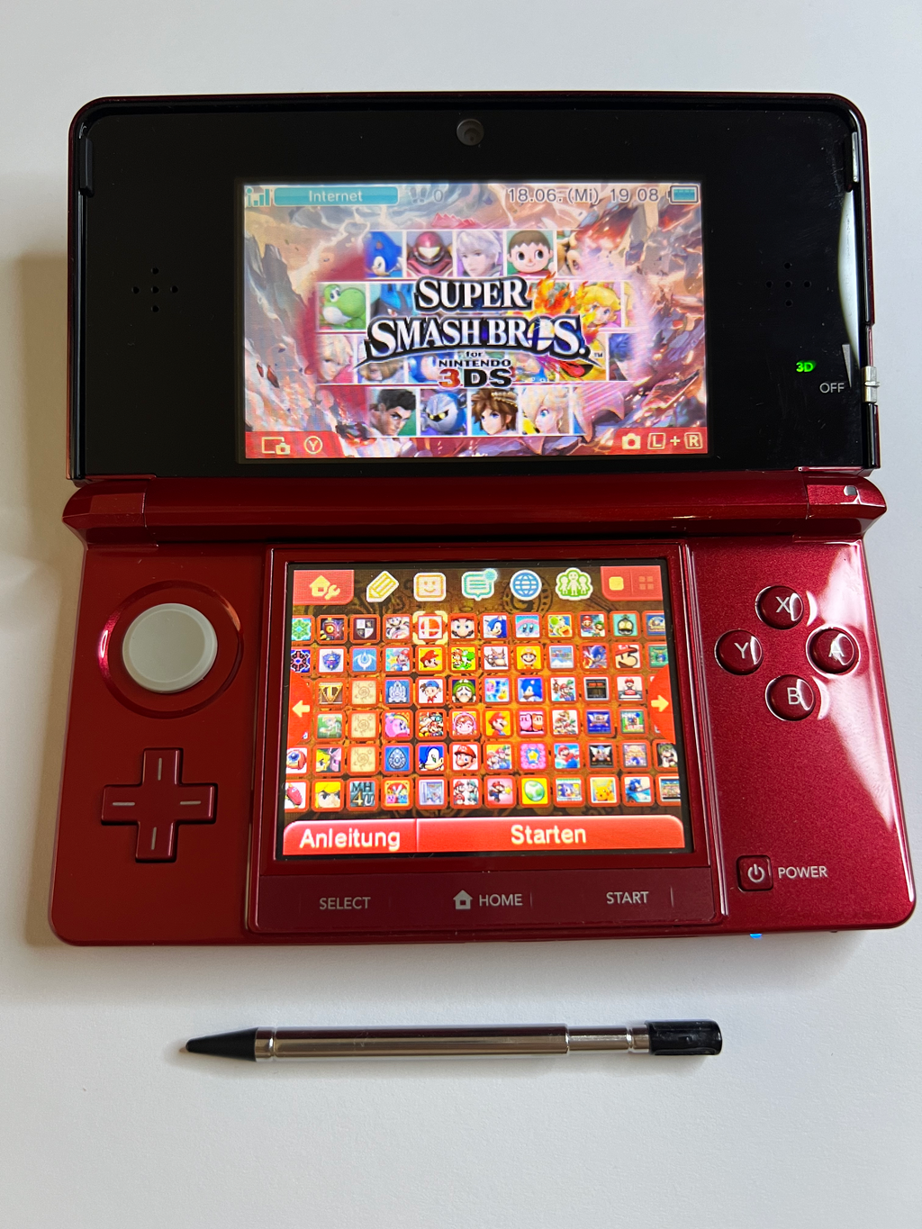 Nintendo 3DS Konsole rot mit 128GB, Pokemon Bank, Poke Mover & vielen Extras