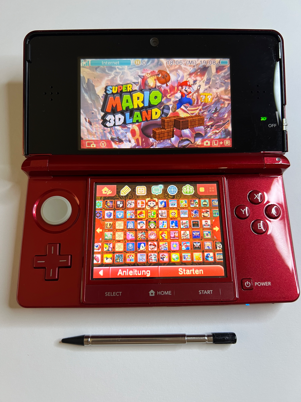 Nintendo 3DS Konsole rot mit 128GB, Pokemon Bank, Poke Mover & vielen Extras