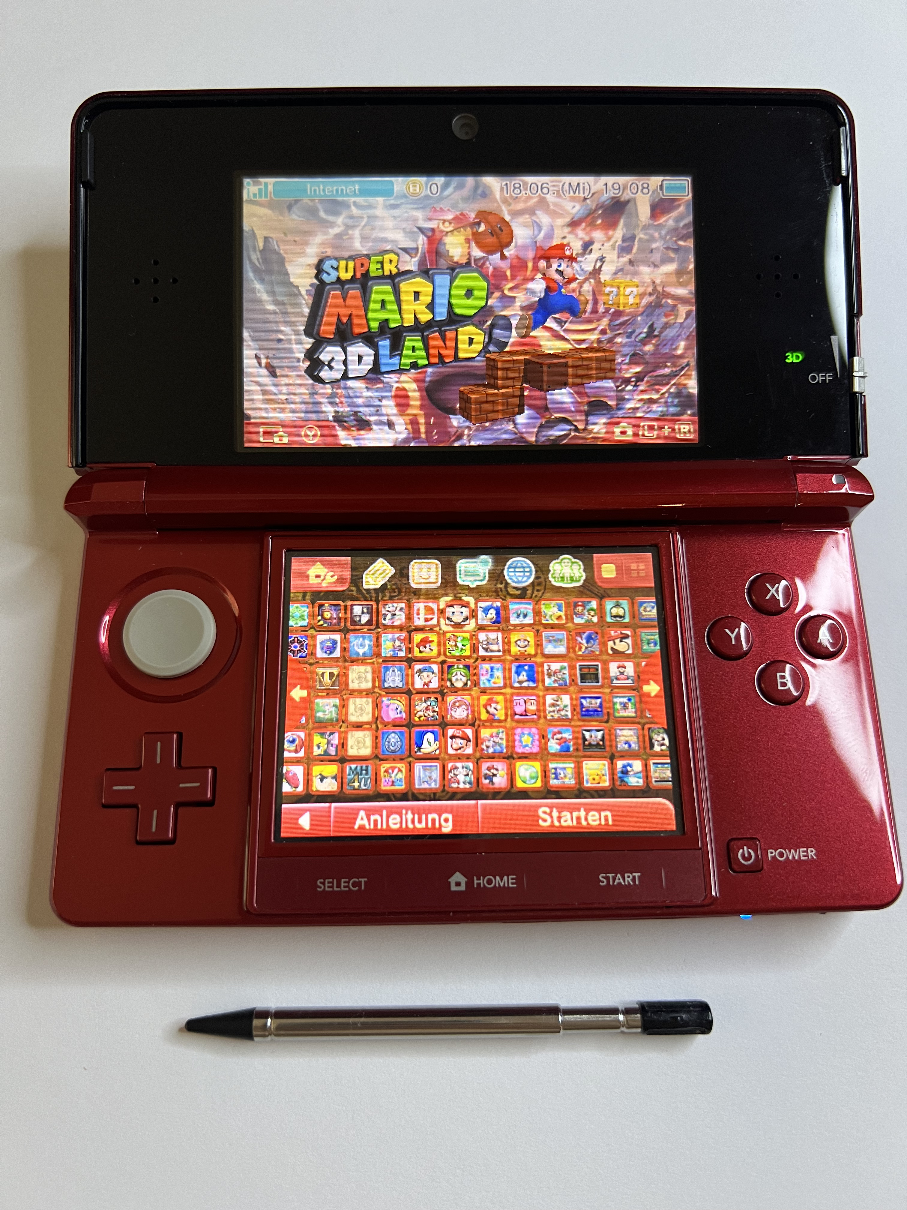 Nintendo 3DS Konsole rot mit 128GB, Pokemon Bank, Poke Mover & vielen Extras