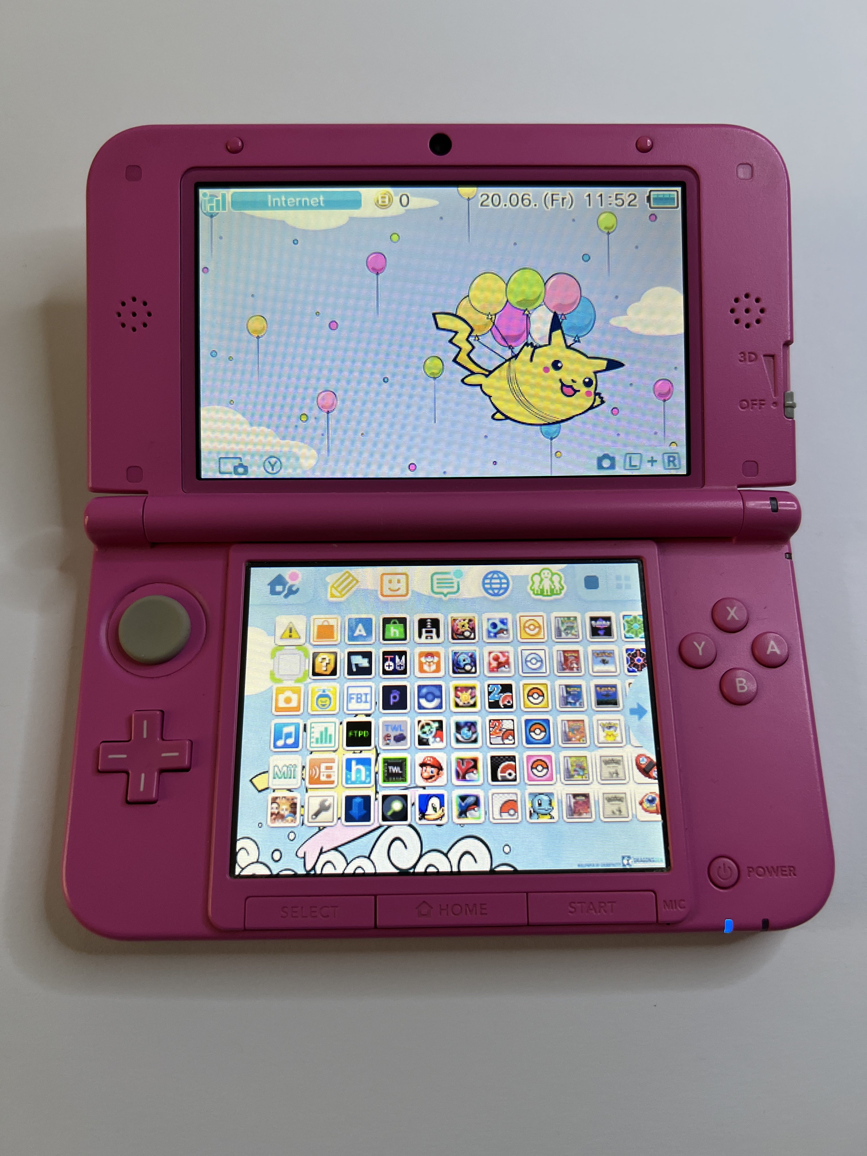 Nintendo 3DS XL Konsole in pink rosa mit 128GB, Pokemon Bank, Poke Mover & vielen Extras