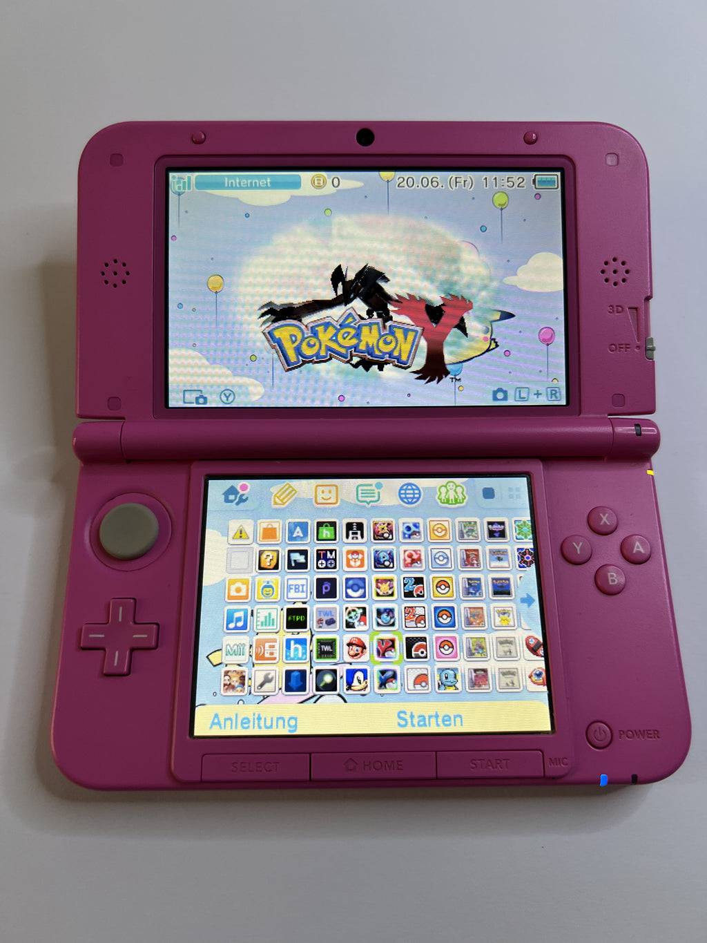 Nintendo 3DS XL Konsole in pink rosa mit 128GB, Pokemon Bank, Poke Mover & vielen Extras