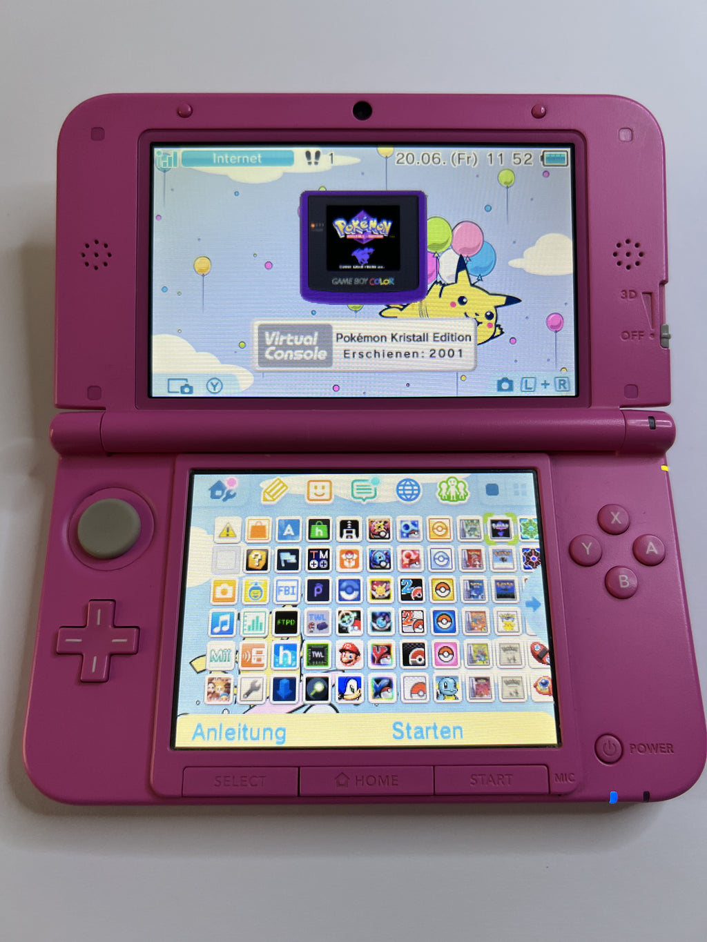 Nintendo 3DS XL Konsole in pink rosa mit 128GB, Pokemon Bank, Poke Mover & vielen Extras
