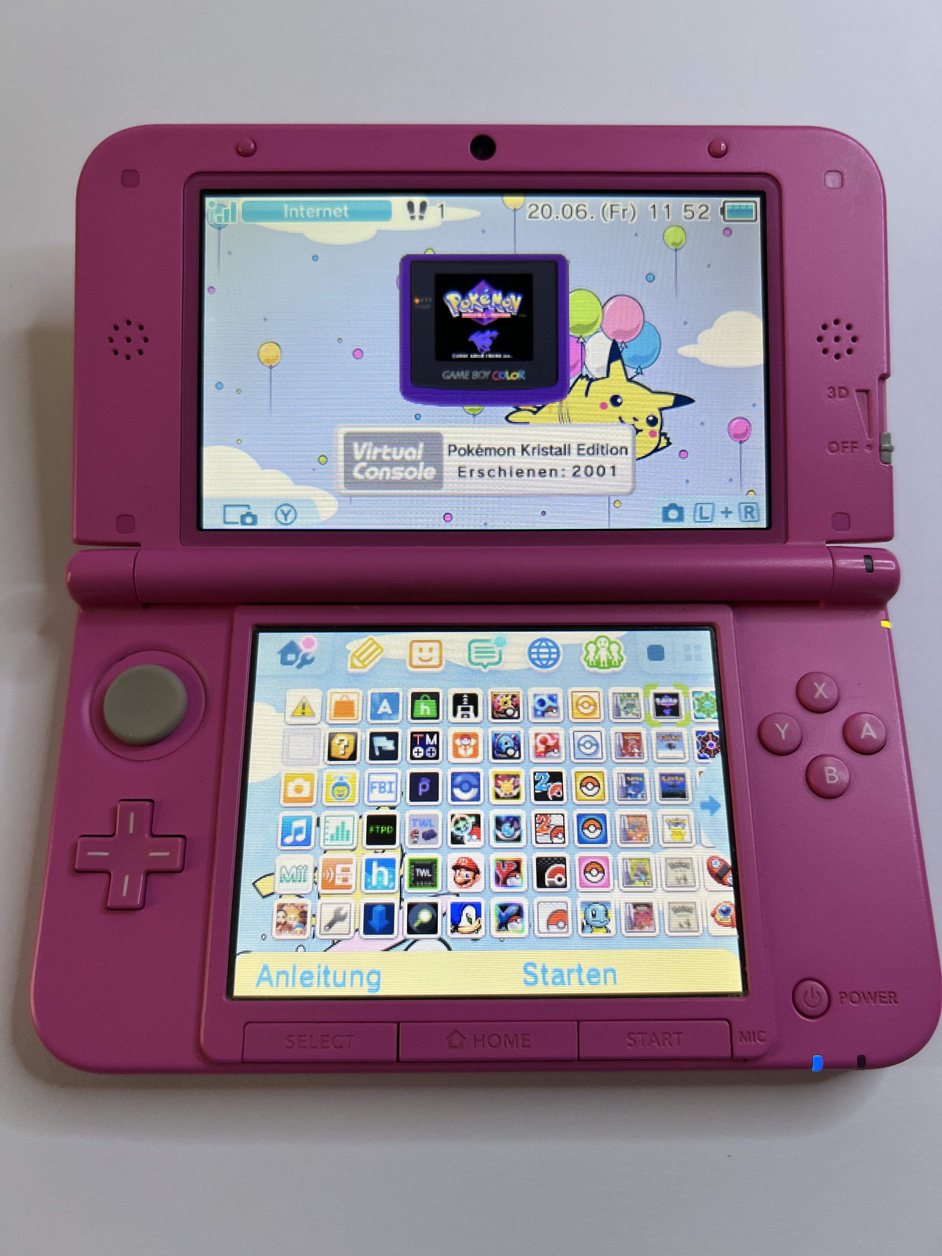 Nintendo 3DS XL Konsole in pink rosa mit 128GB, Pokemon Bank, Poke Mover & vielen Extras