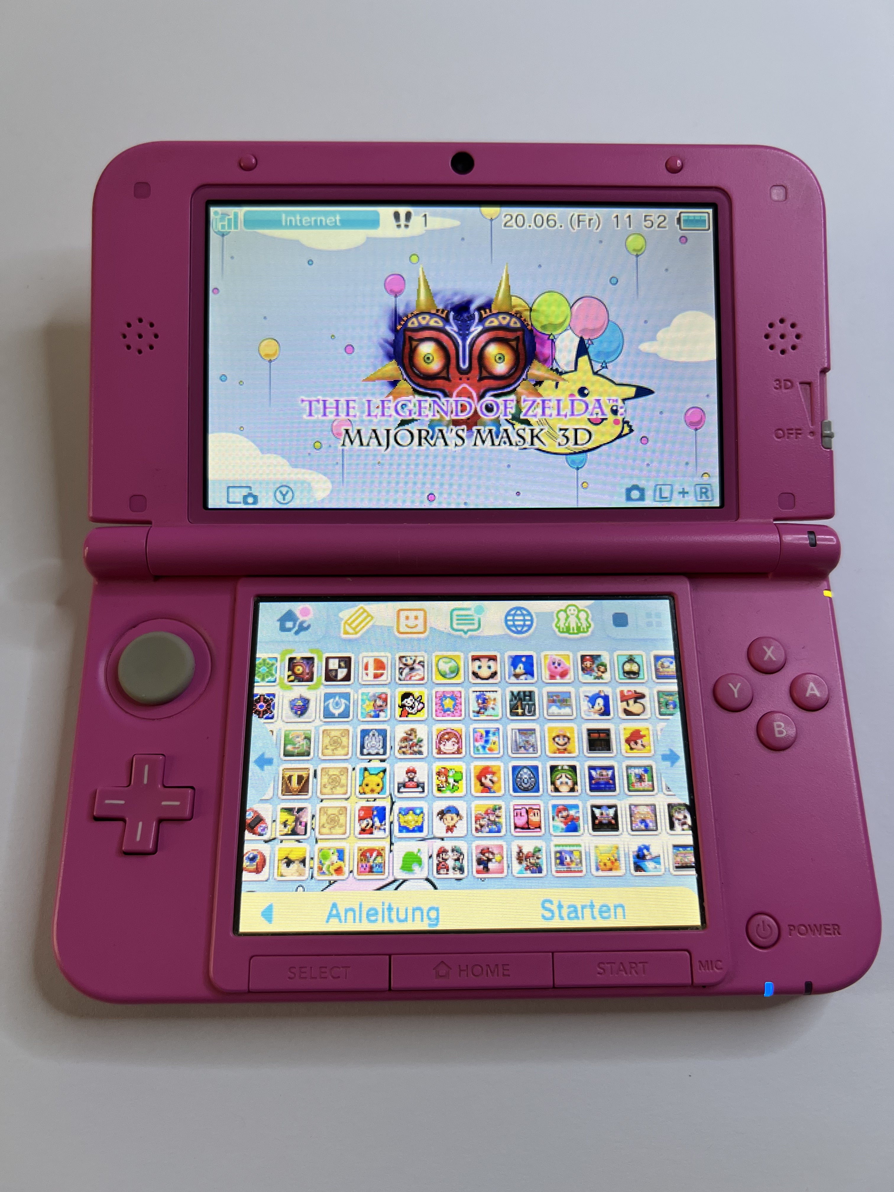 Nintendo 3DS XL Konsole in pink rosa mit 128GB, Pokemon Bank, Poke Mover & vielen Extras
