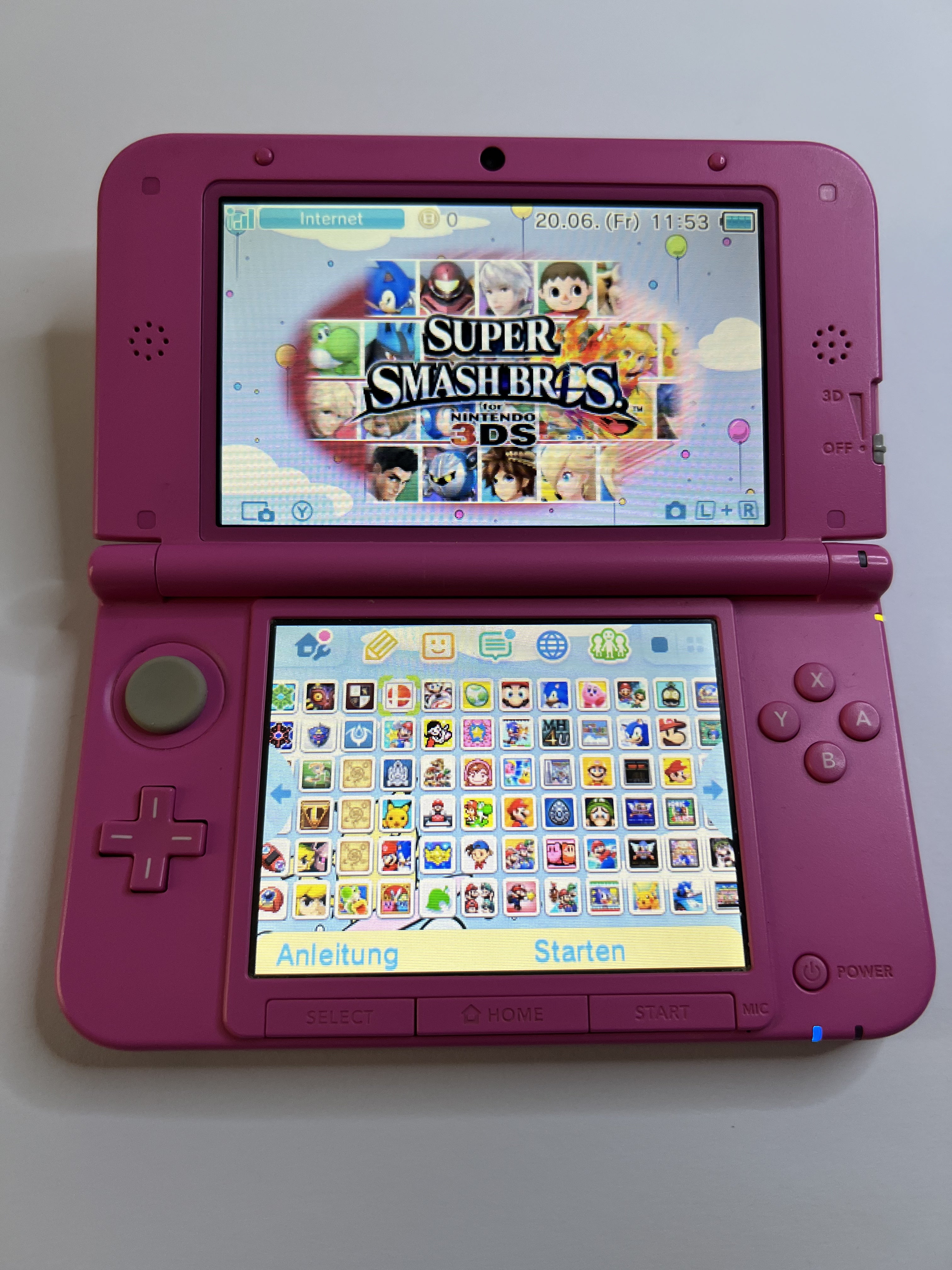 Nintendo 3DS XL Konsole in pink rosa mit 128GB, Pokemon Bank, Poke Mover & vielen Extras