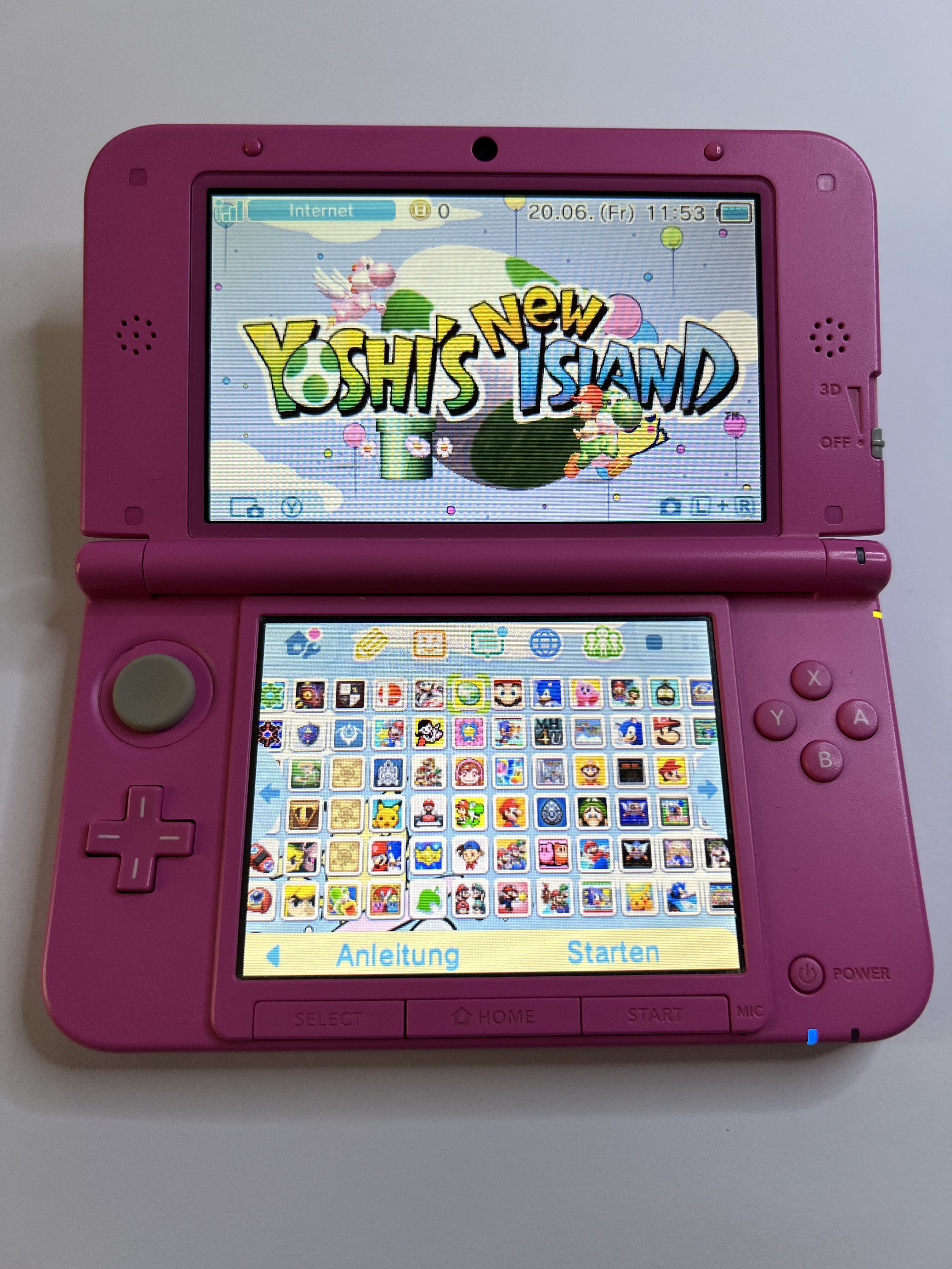 Nintendo 3DS XL Konsole in pink rosa mit 128GB, Pokemon Bank, Poke Mover & vielen Extras