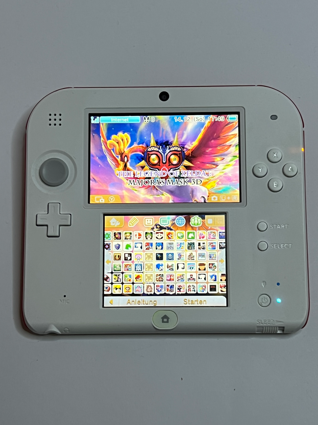 Nintendo 2DS Konsole weiß rot mit 128GB, Pokemon Bank, Poke Mover & vielen Extras