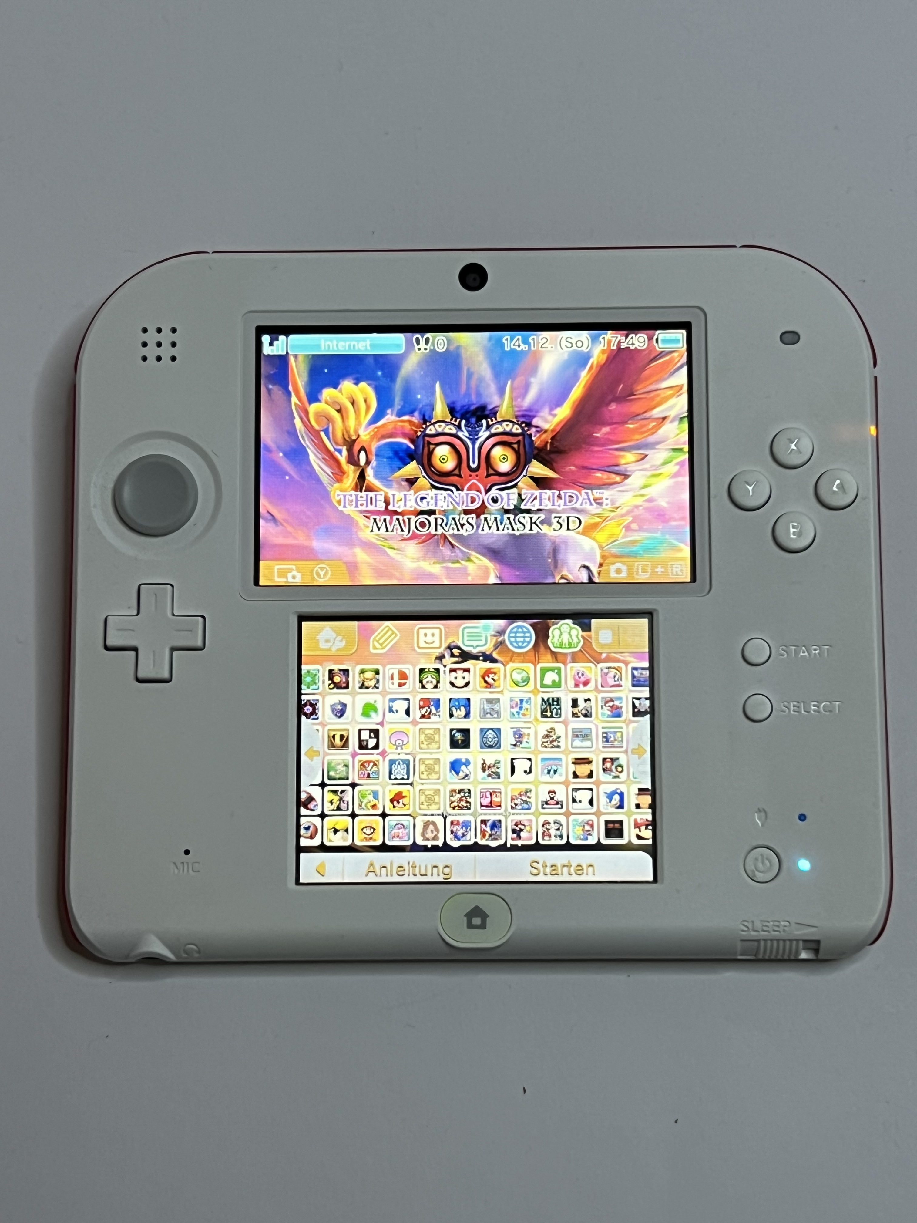 Nintendo 2DS Konsole weiß rot mit 128GB, Pokemon Bank, Poke Mover & vielen Extras