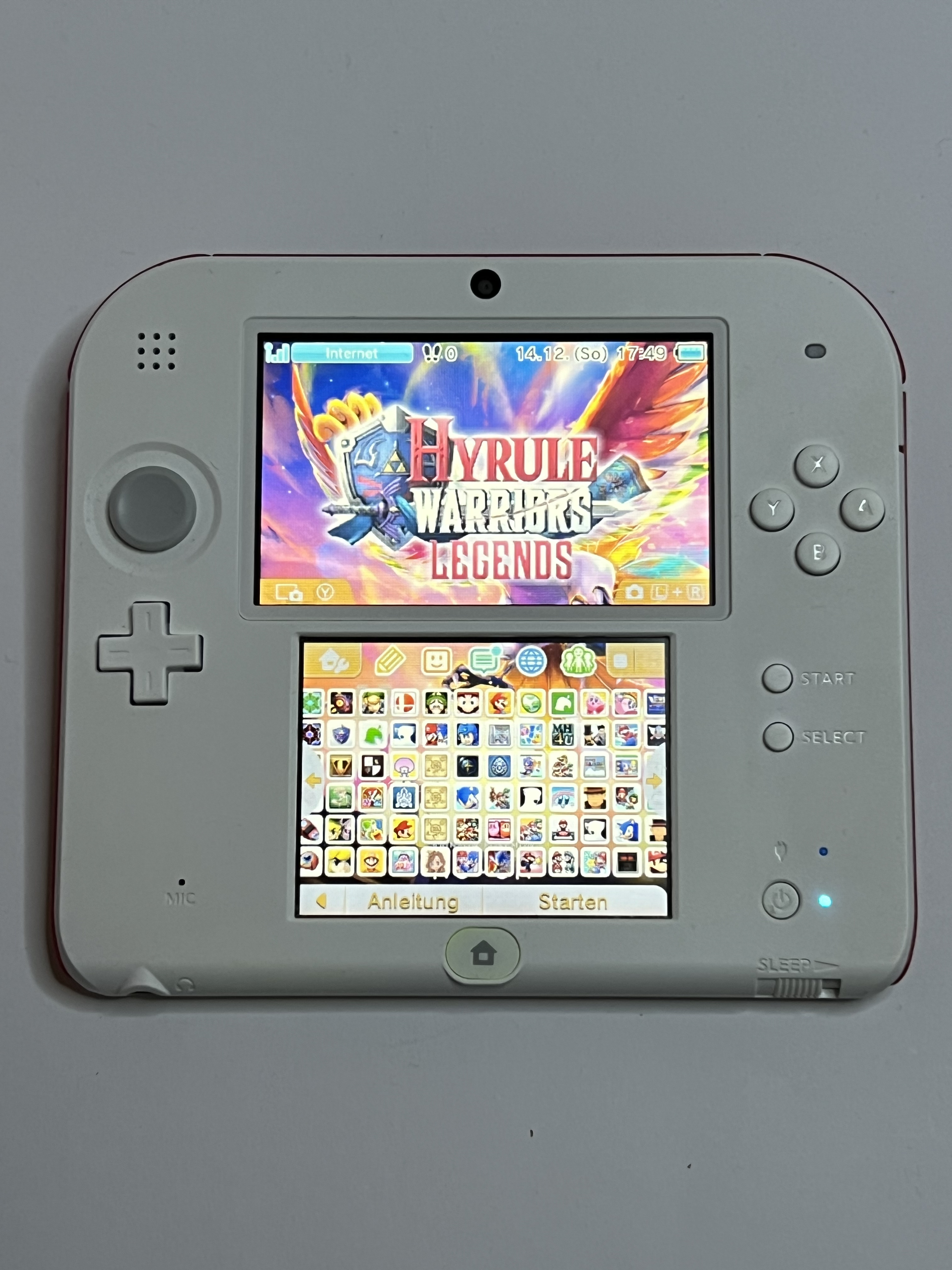 Nintendo 2DS Konsole weiß rot mit 128GB, Pokemon Bank, Poke Mover & vielen Extras